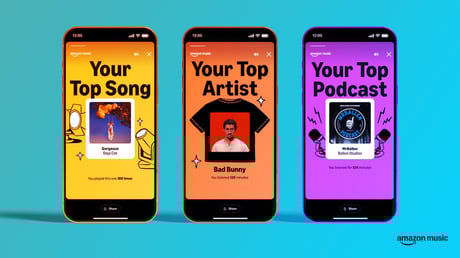 Az Amazon Music rálicitál a Spotify Wrappedre