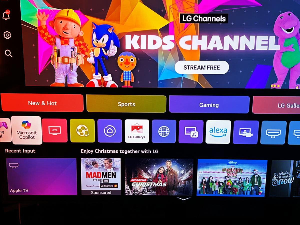 Az LG titokban Copilotot telepített a tévékre