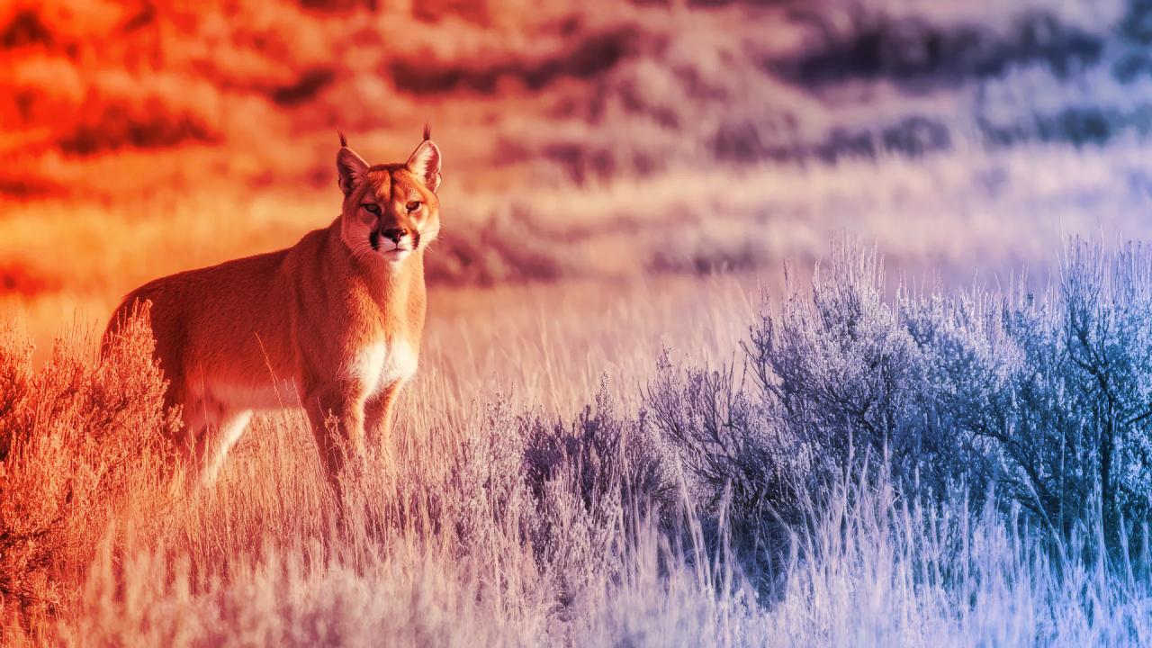 A farkasok sorra elhappolják a pumák zsákmányát Yellowstone-ban