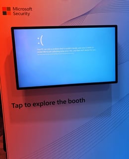 A kék halál kísért a Microsoft standján