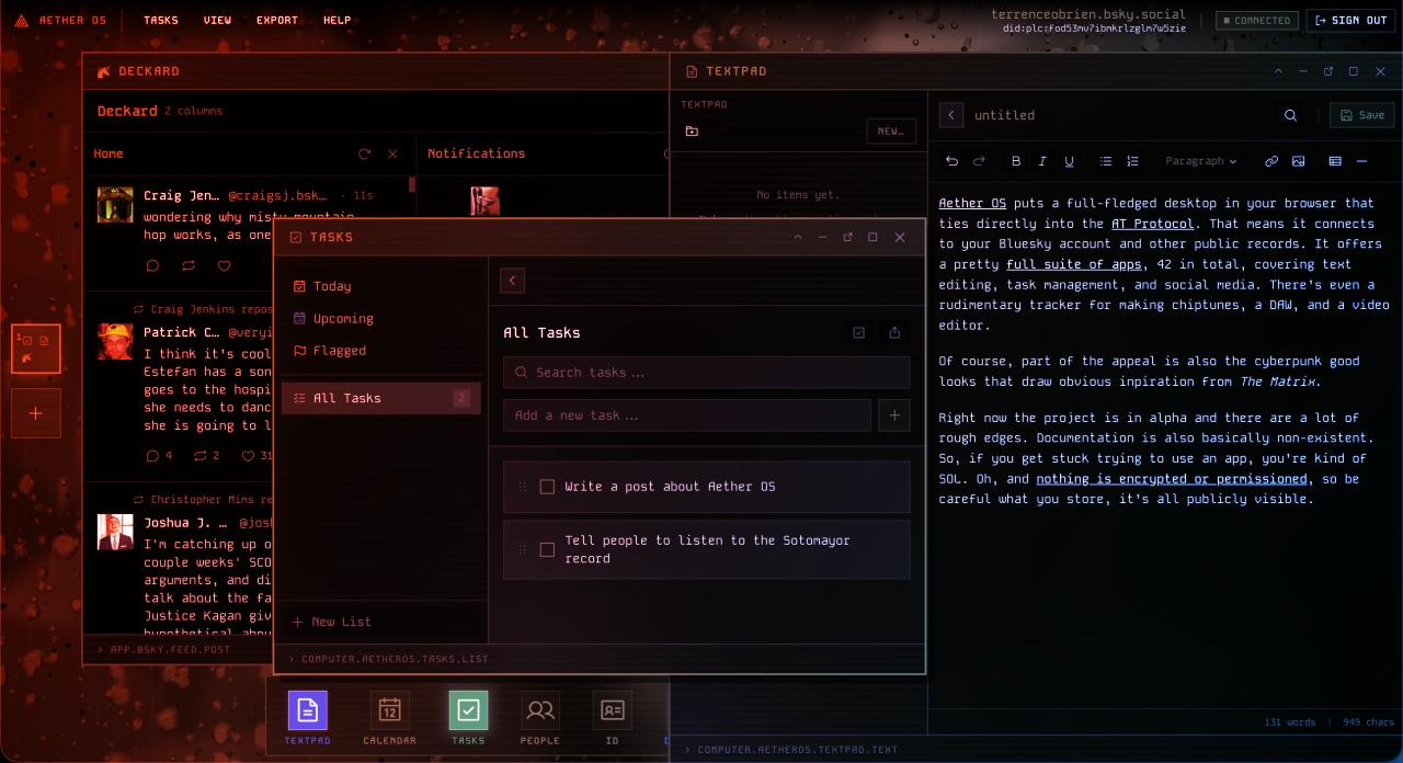 Az Aether OS: Mátrix-élmény a böngésződben, de nem veszélytelen