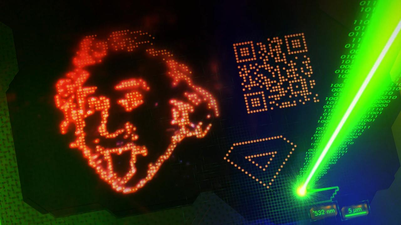 Az Einstein-portrét fényből rajzoló kristály forradalmasíthatja az optikát