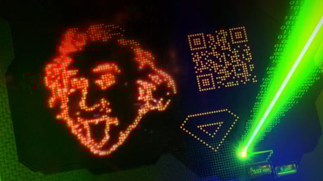 Az Einstein-portrét fényből rajzoló kristály forradalmasíthatja az optikát