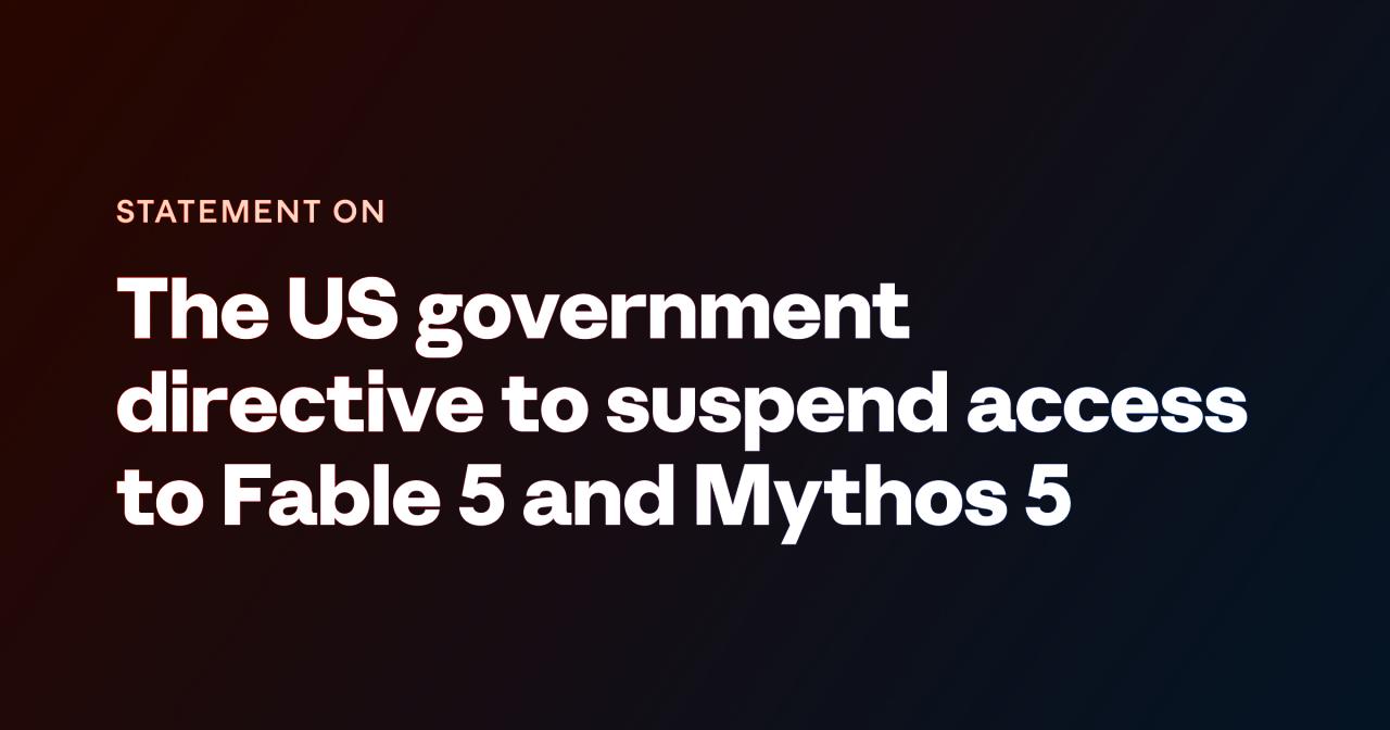 Az amerikai kormány lecsapott: tiltás a Fable 5-re és a Mythos 5-re
