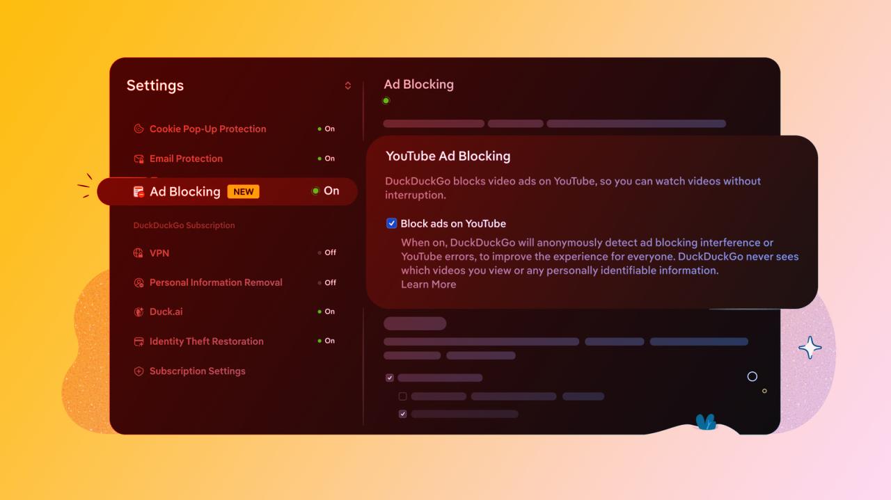 A DuckDuckGo böngésző már a YouTube‑videóhirdetéseket is blokkolja