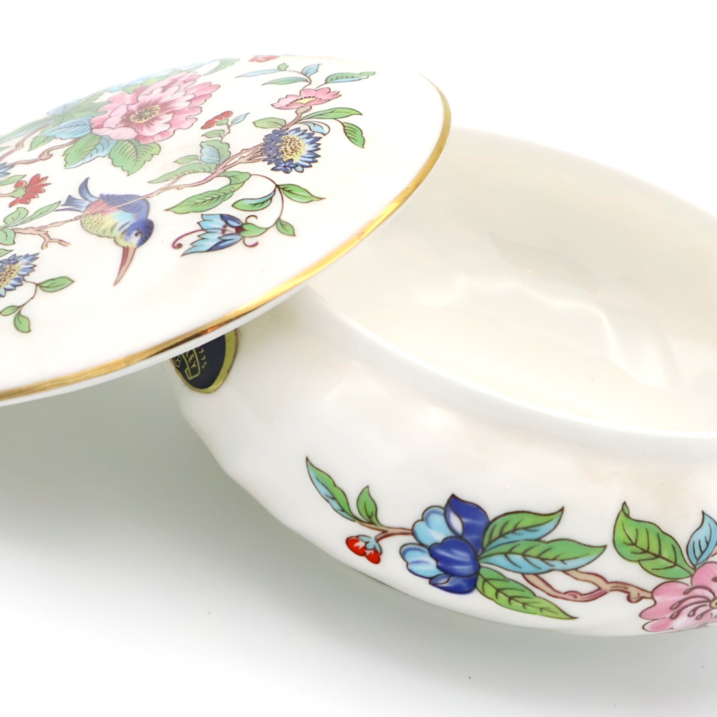 Aynsley Vintage Porcelain Trinket Box, Jewelry Box, Bonbonniere Hand-Painted