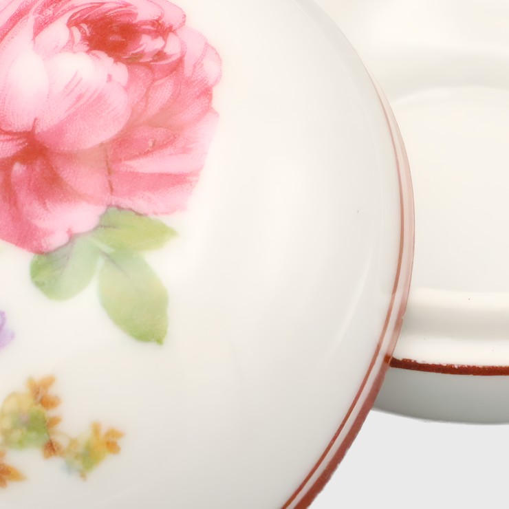 Vintage Zsolnay Porcelain Trinket Box, Bonbonniere, Jewelry Box Hand Painted, Hungarian Porcelain