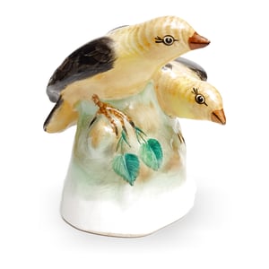 Vintage Birds Figurine, Hungarian Porcelain Bird Figurine Golden Orioles, Hand Painted Hungarian Porcelain, Ceramic Collectible Sculpture