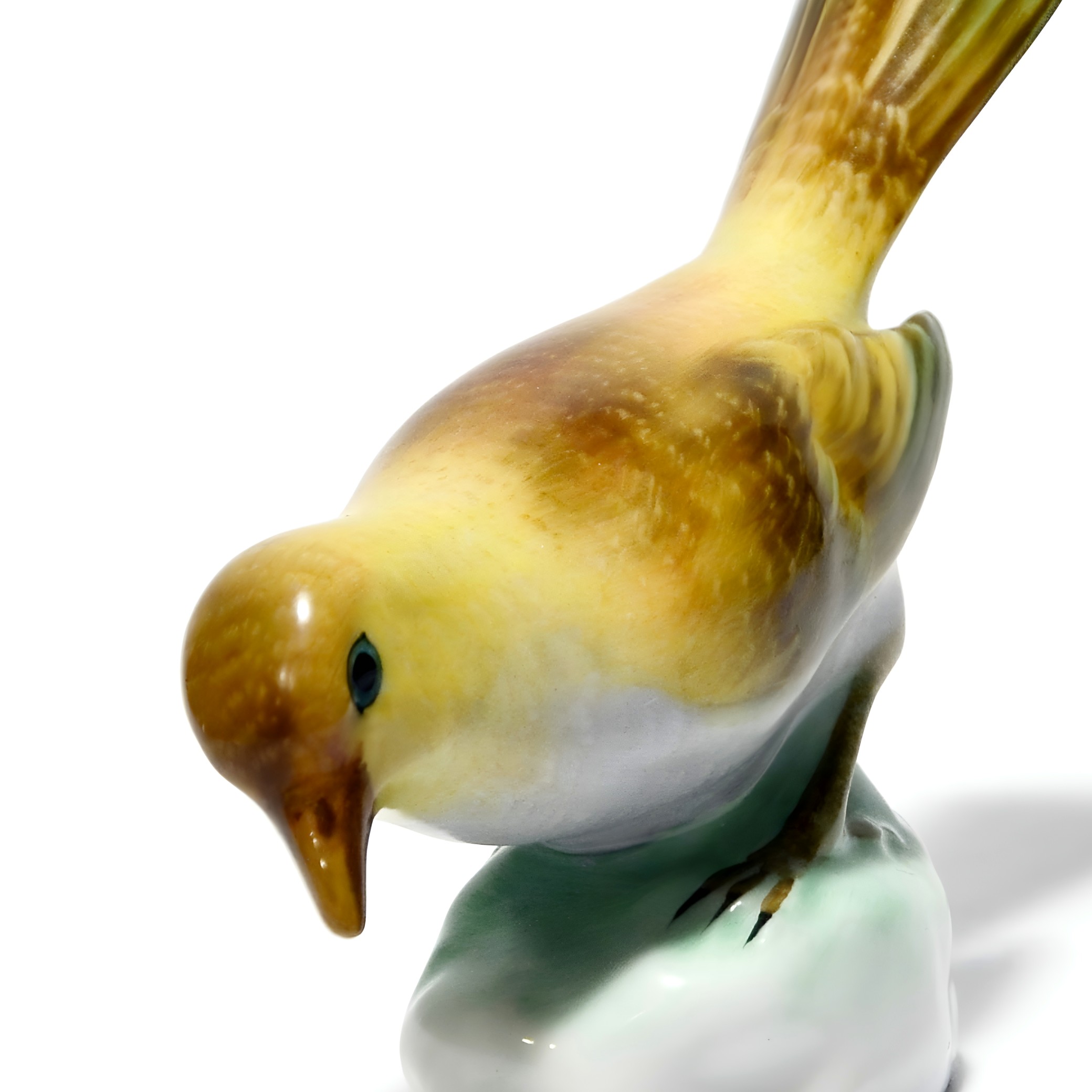 Herend Porcelain Bird Figurine, Yellow Warbler, Rare Vintage Collectible Bird Figure, Bird Art Hand Painted, Ceramic Sculpture