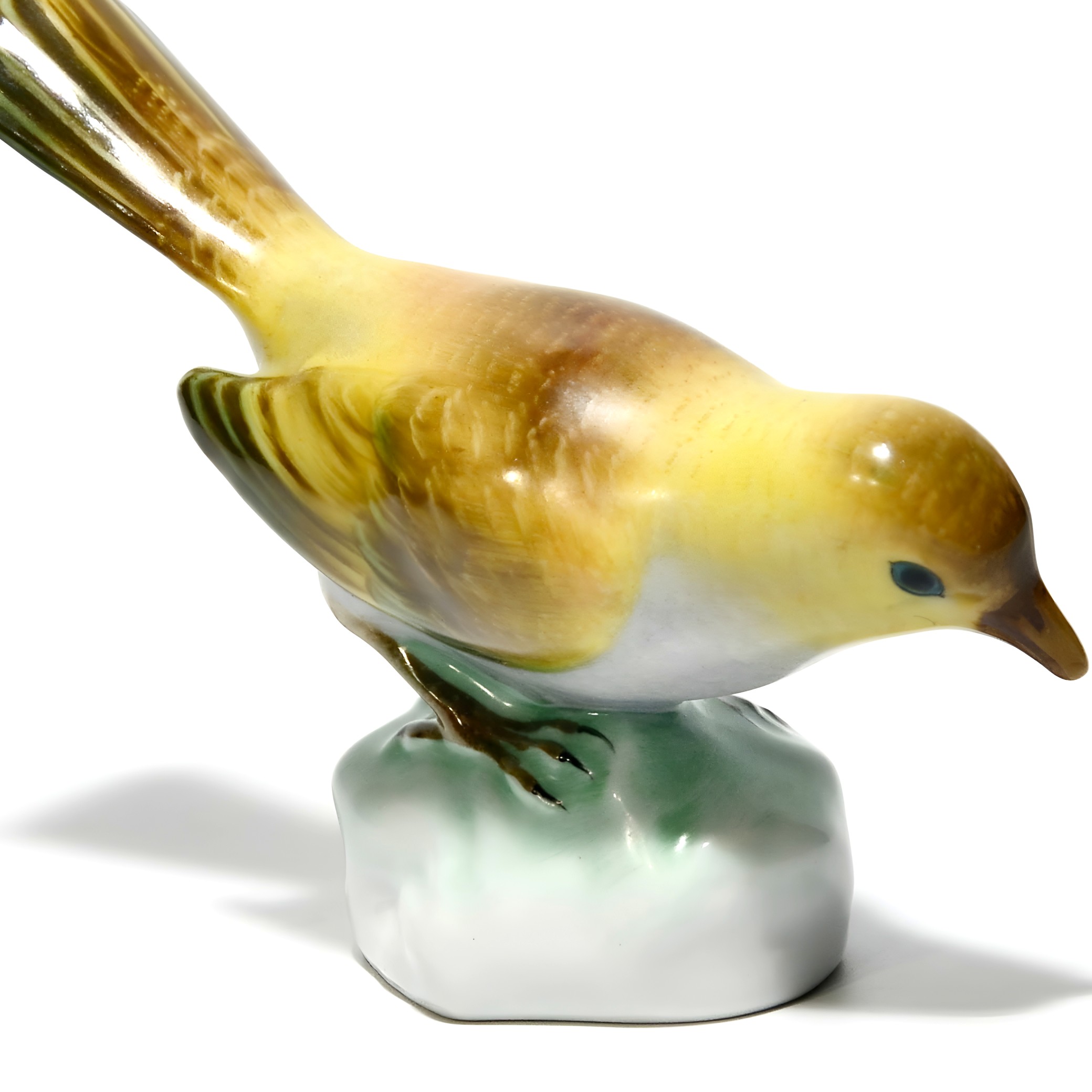 Herend Porcelain Bird Figurine, Yellow Warbler, Rare Vintage Collectible Bird Figure, Bird Art Hand Painted, Ceramic Sculpture