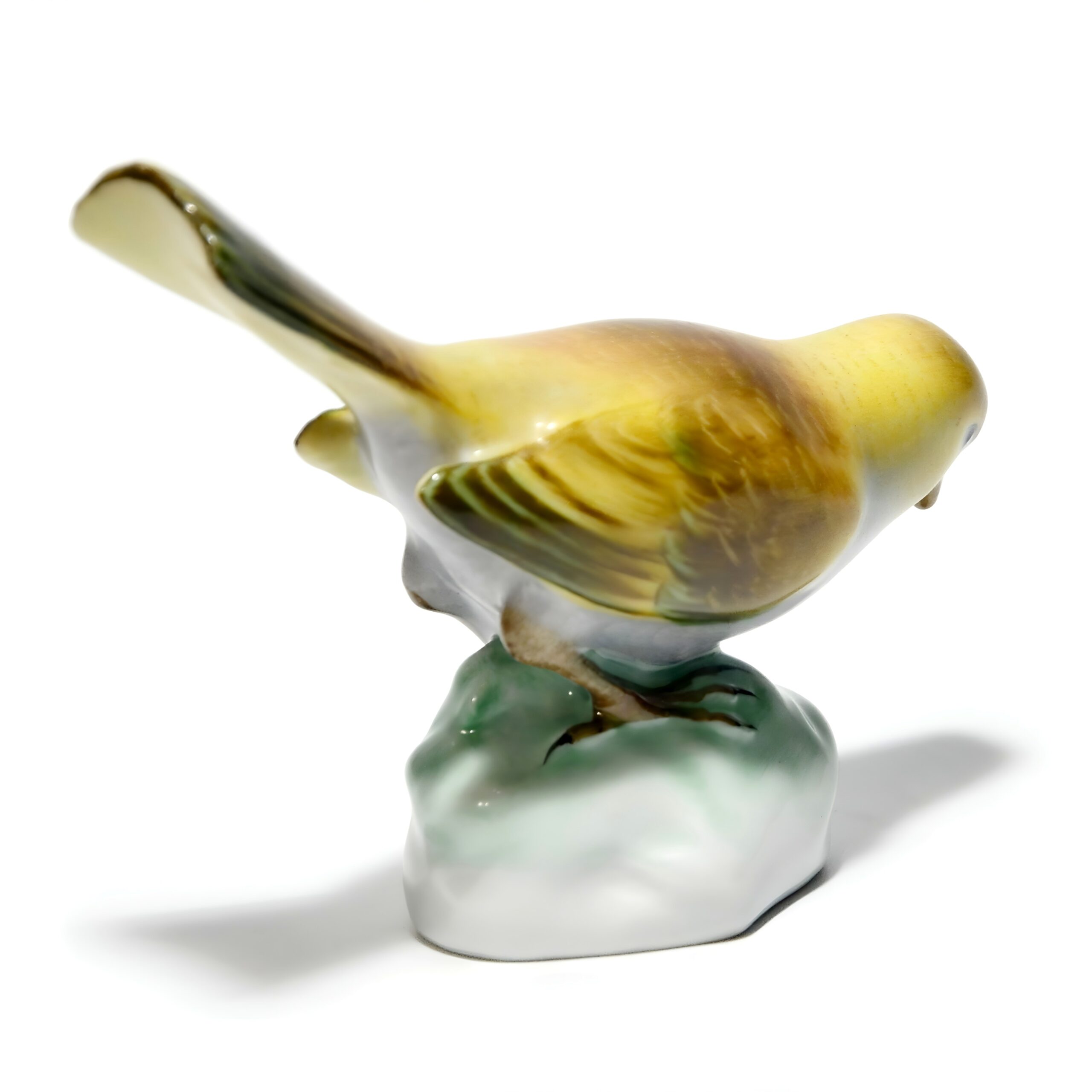 Herend Porcelain Bird Figurine, Yellow Warbler, Rare Vintage Collectible Bird Figure, Bird Art Hand Painted, Ceramic Sculpture
