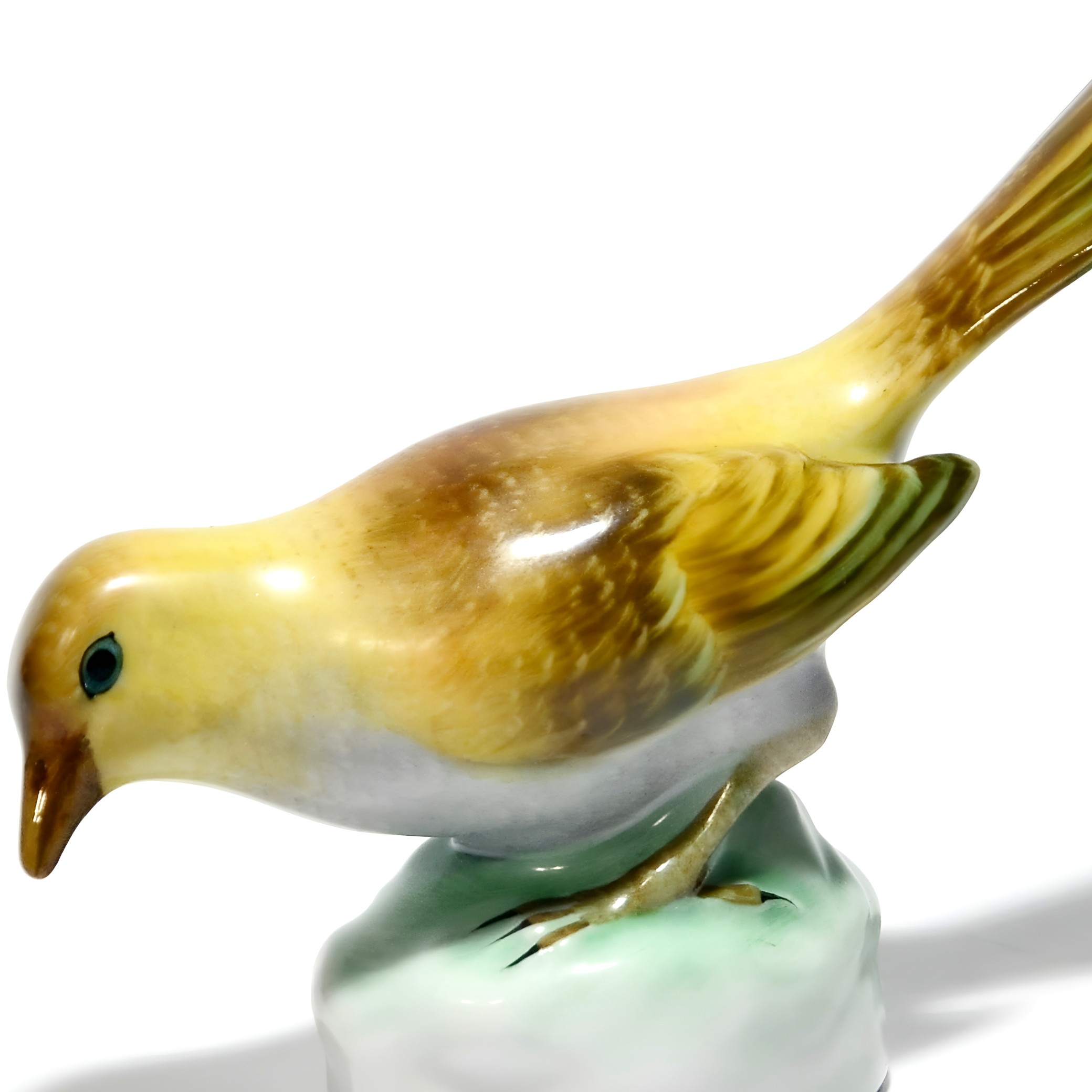 Herend Porcelain Bird Figurine, Yellow Warbler, Rare Vintage Collectible Bird Figure, Bird Art Hand Painted, Ceramic Sculpture
