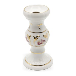 Bohemia Porcelain Candle Holder, Hand Painted, Vintage Home Decor