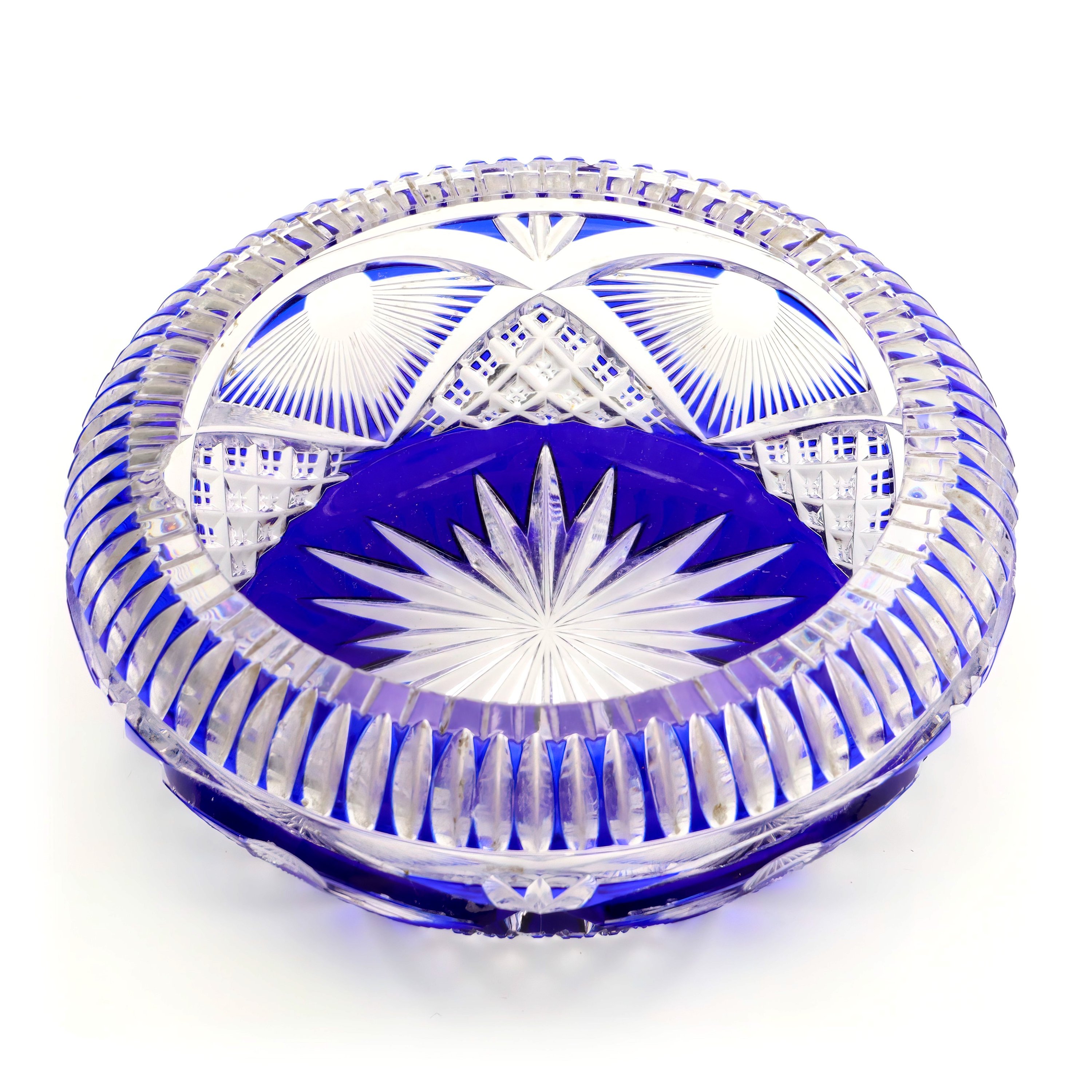 Blue Crystal Trinket Tray, Jewelry Dish, Treasure Tray, Decorative Trinket Dish