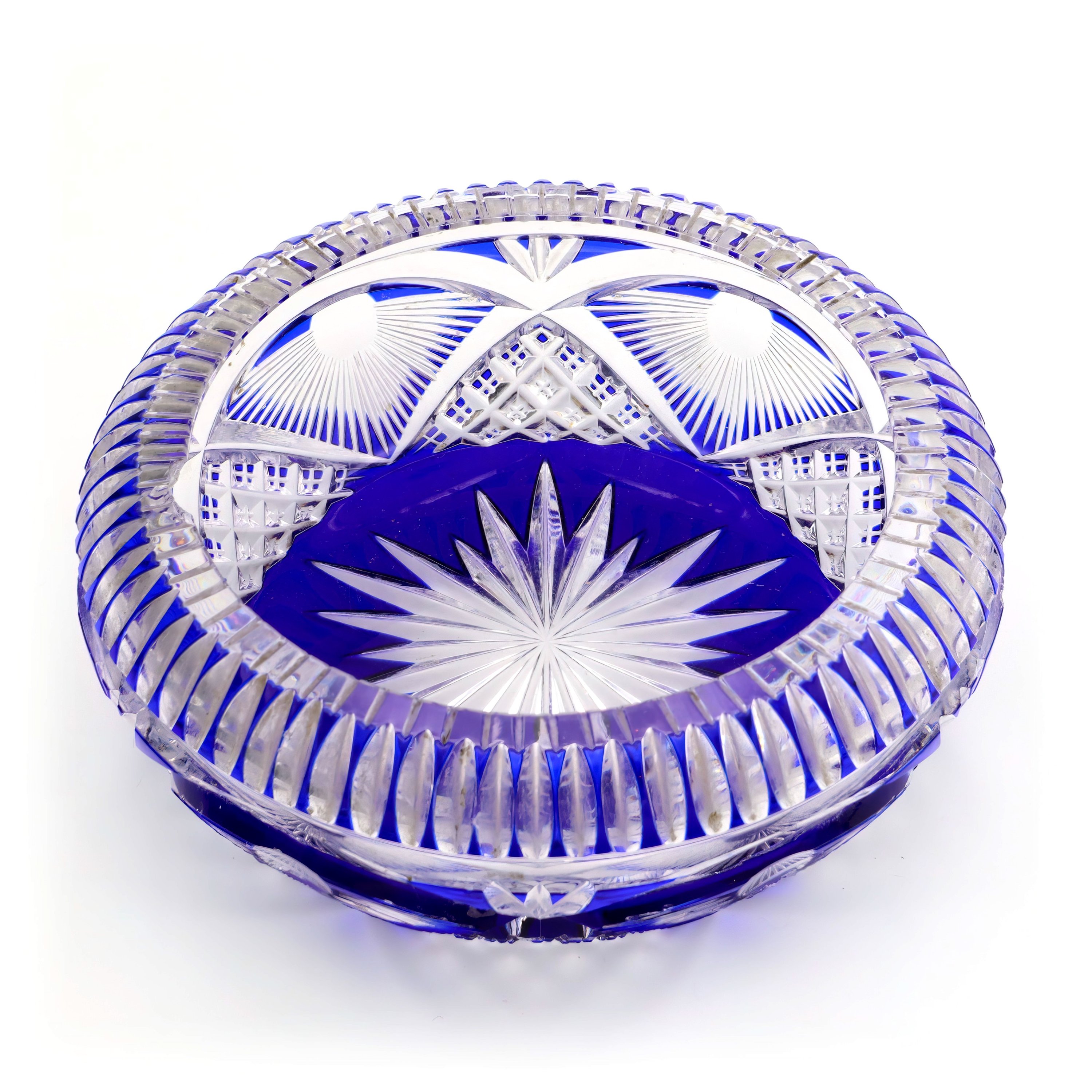 Blue Crystal Trinket Tray, Jewelry Dish, Treasure Tray, Decorative Trinket Dish