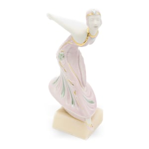Galos Art Deco Elegant Woman In Submissive Pose Figurine, Art Deco Signature Statue, Rare Collectible Vintage Sculpture, Unique 1920s Classic Design