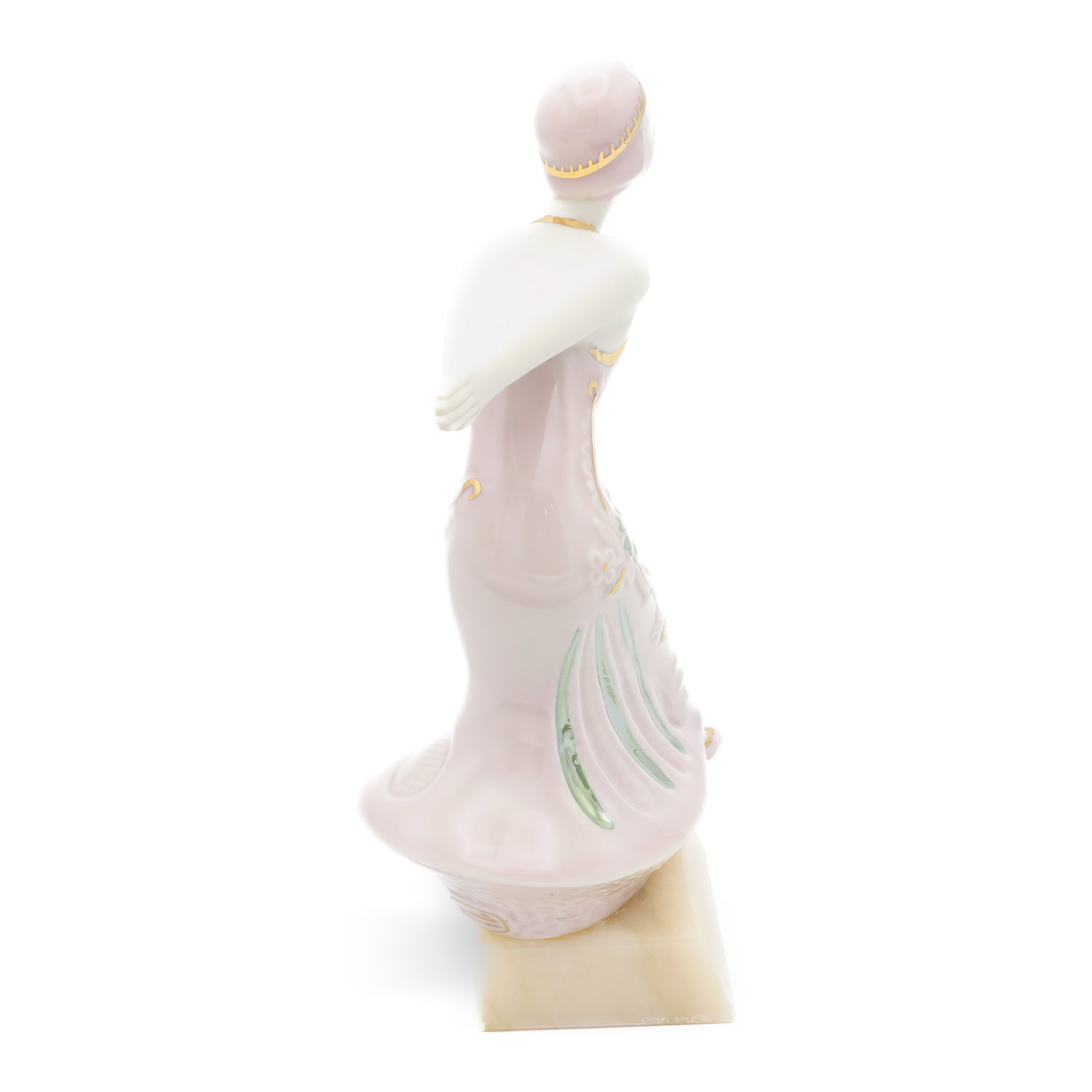 Galos Art Deco Elegant Woman In Submissive Pose Figurine, Art Deco Signature Statue, Rare Collectible Vintage Sculpture, Unique 1920s Classic Design