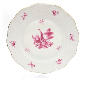 Herend Boquet De Tulipe Decorative Plate, Hand-Painted Porcelain Art, Floral Home Decor, Collectible Vintage Dish