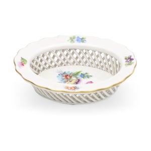Herend Mini Tray, Trinket Tray, Pin Tray, Hand Painted Antique Floral Design, Hungarian Porcelain Collectible