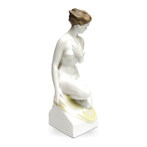 Vintage Hollohazi Nude Porcelain Figurine, Elegant Sexy Woman Collectible Statue