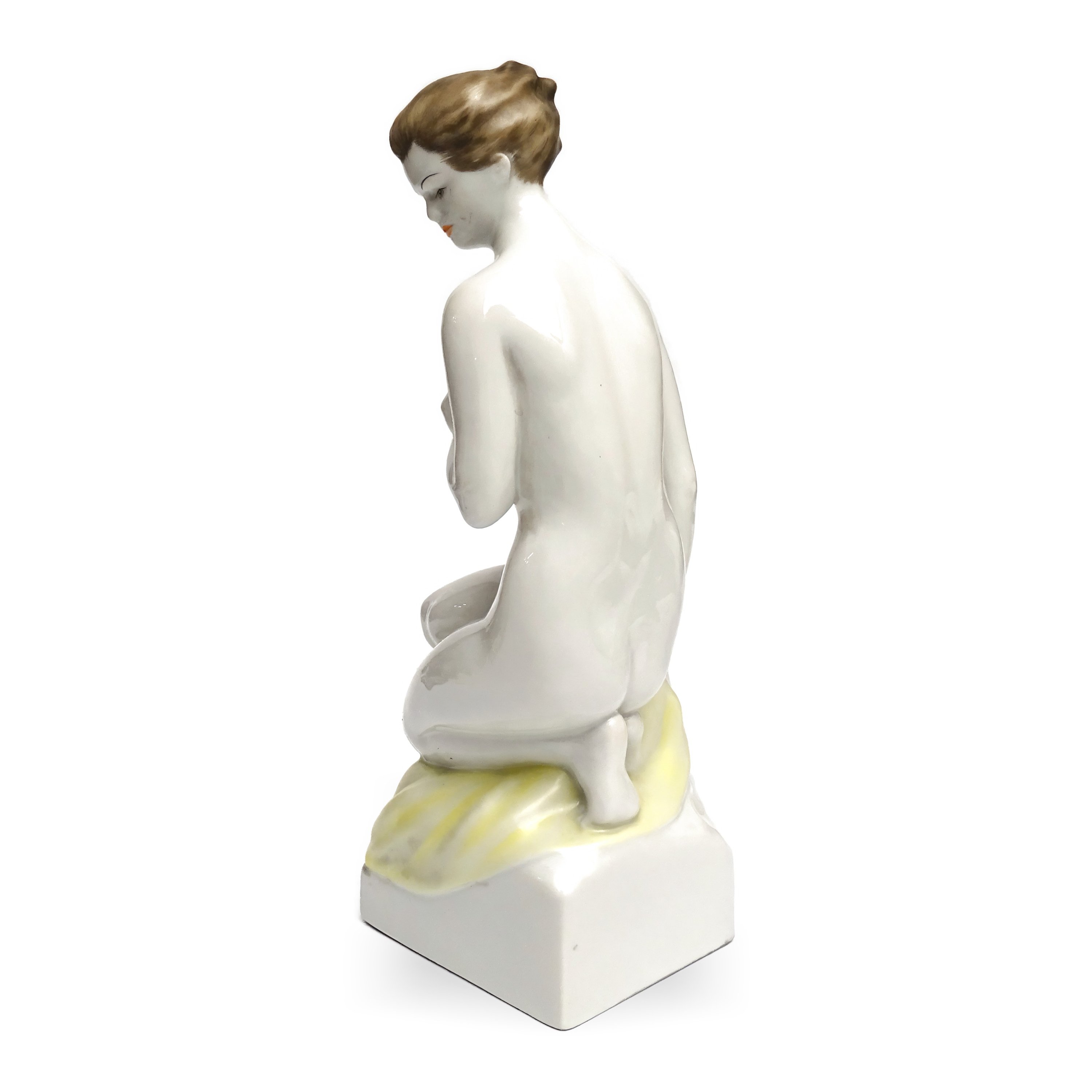 Vintage Hollohazi Nude Porcelain Figurine, Elegant Sexy Woman Collectible Statue