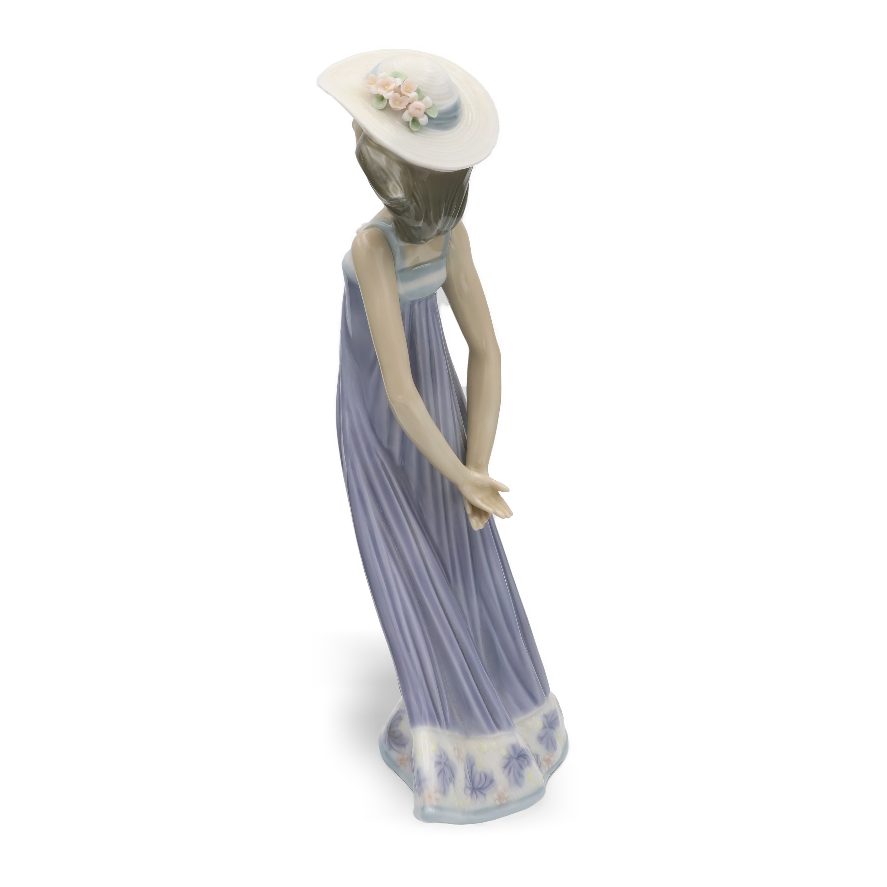 Lladro Figurine Woman In Long Dress And Hat, Lladro Susan, Elegant Handcrafted Porcelain Collectible Figurine, Retired