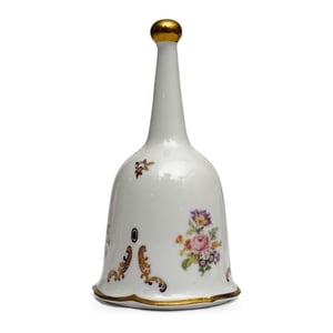Wallendorf Porcelain Bell, Vintage German Handcrafted Collectible Figurine Decor