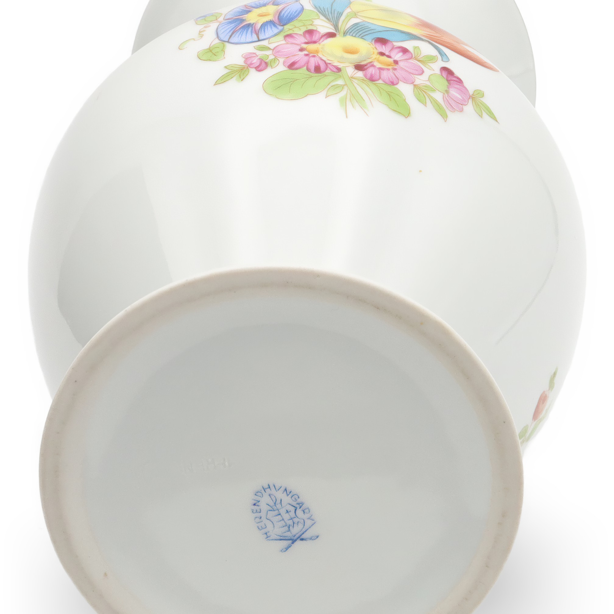 Thumbnail for Herend Luxury Vase, Large Porcelain Floral Vase, Decorative Hand Painted Vase, Flower Vessel, MCM Hungarian Vintage Room Decor