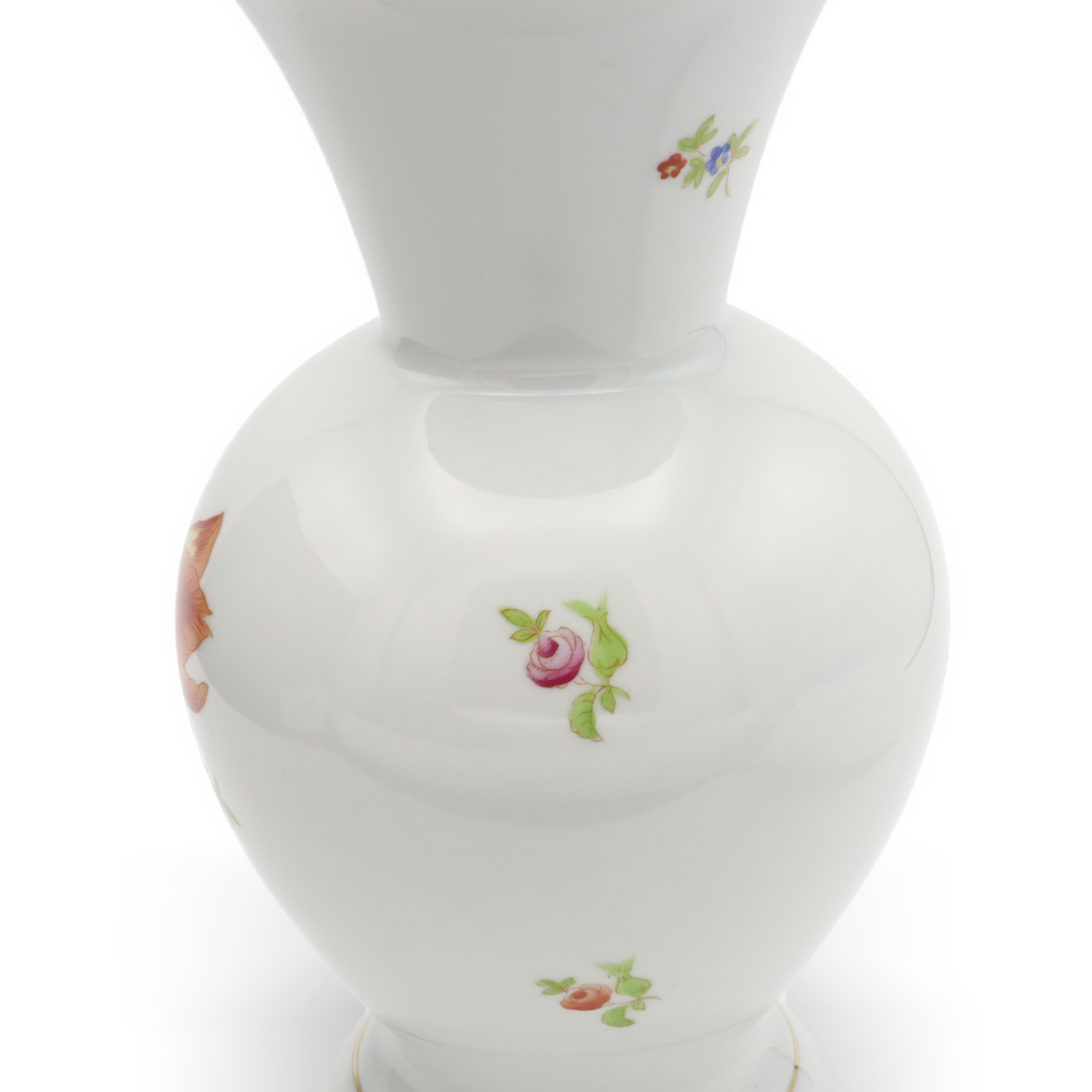 Thumbnail for Herend Luxury Vase, Large Porcelain Floral Vase, Decorative Hand Painted Vase, Flower Vessel, MCM Hungarian Vintage Room Decor