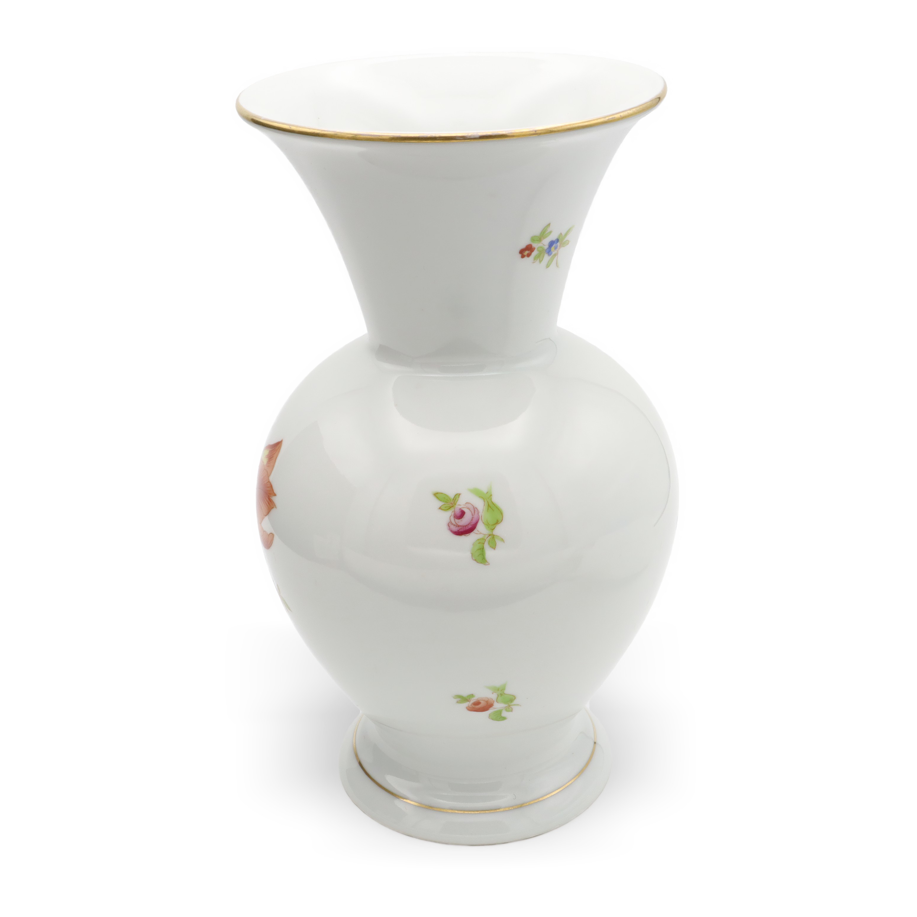 Thumbnail for Herend Luxury Vase, Large Porcelain Floral Vase, Decorative Hand Painted Vase, Flower Vessel, MCM Hungarian Vintage Room Decor