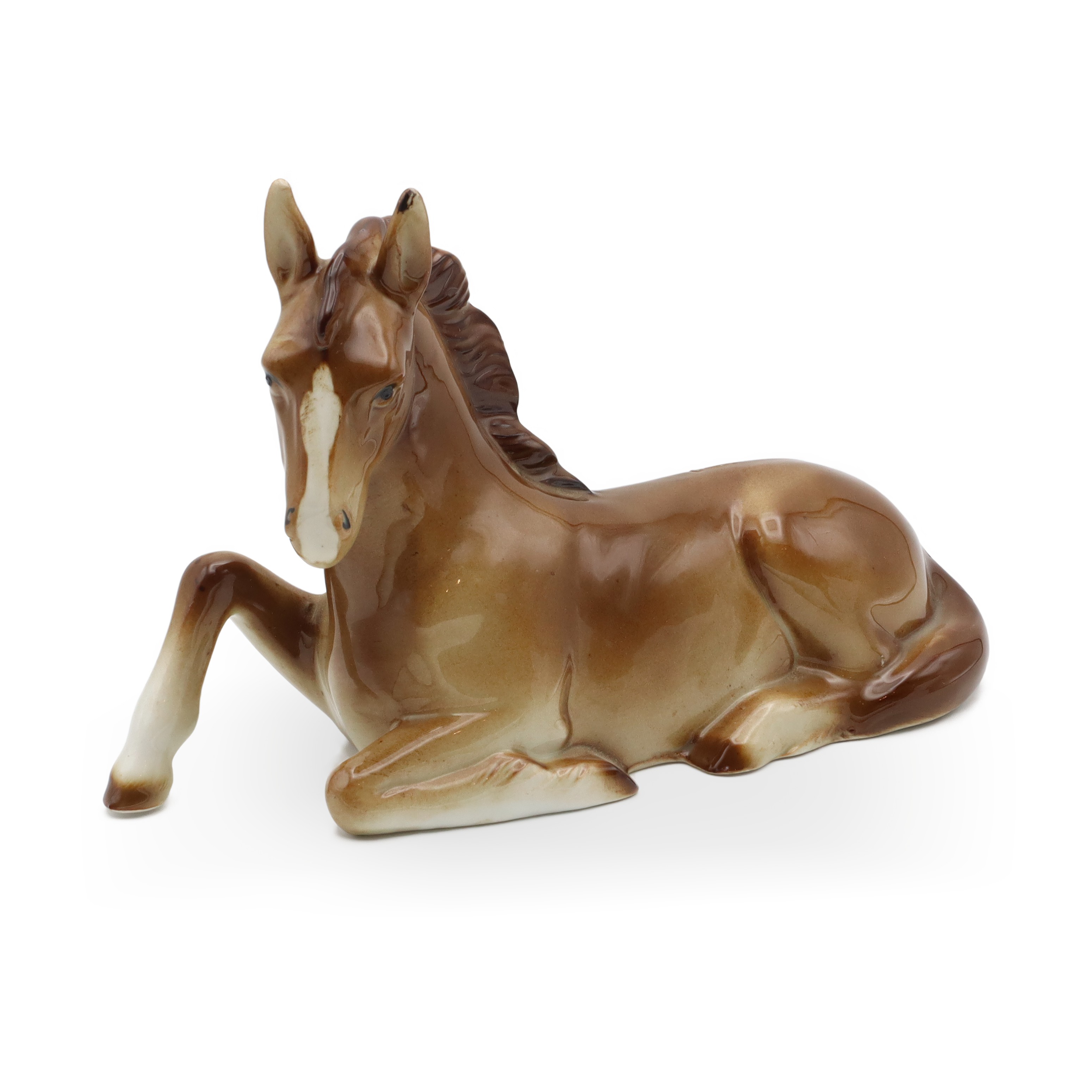 Vintage Bohemia Porcelain Horse Figurine Art Deco Hand Painted Stallion Sculpture Thumbnail for Horse Figurine, Bohemia Porcelain, Vintage Collectible Art Deco Statue, Stallion Sculpture Hand Painted, Ceramic