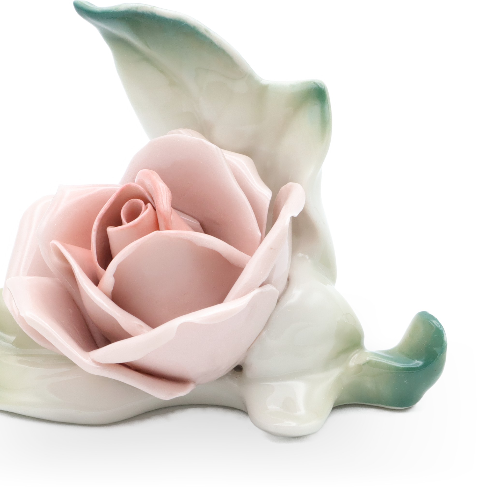 Porcelain Rose, Bavaria Rose Flower, Vintage Centerpiece, Ceramic Rose Hand Painted