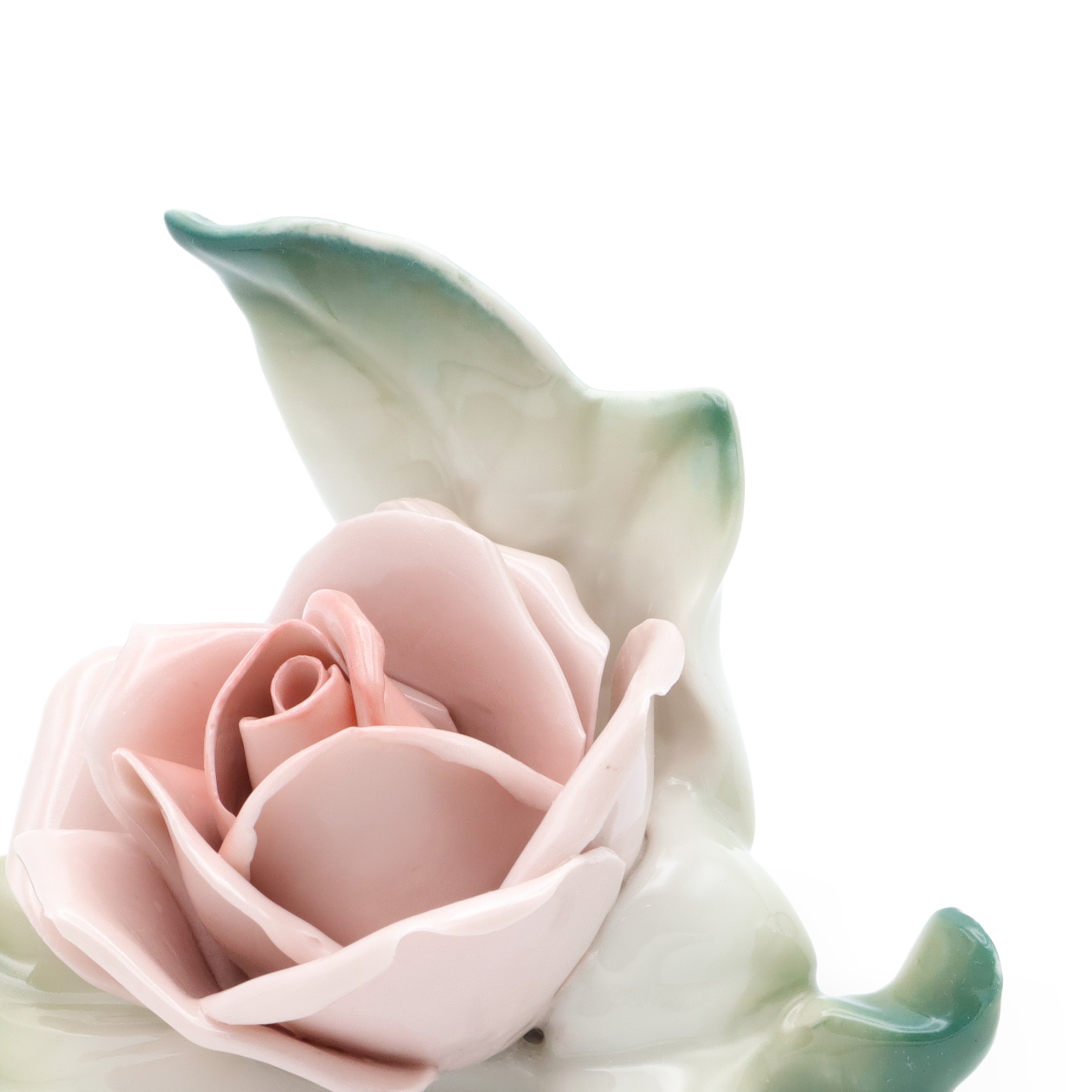 Porcelain Rose, Bavaria Rose Flower, Vintage Centerpiece, Ceramic Rose Hand Painted