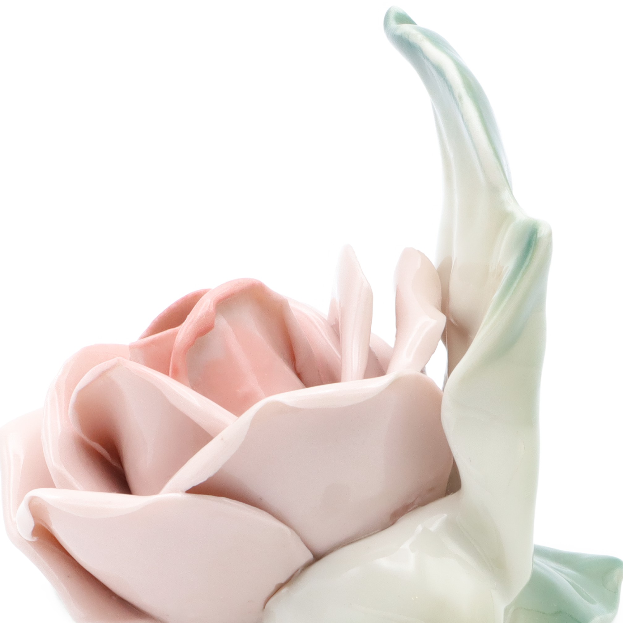 Porcelain Rose, Bavaria Rose Flower, Vintage Centerpiece, Ceramic Rose Hand Painted