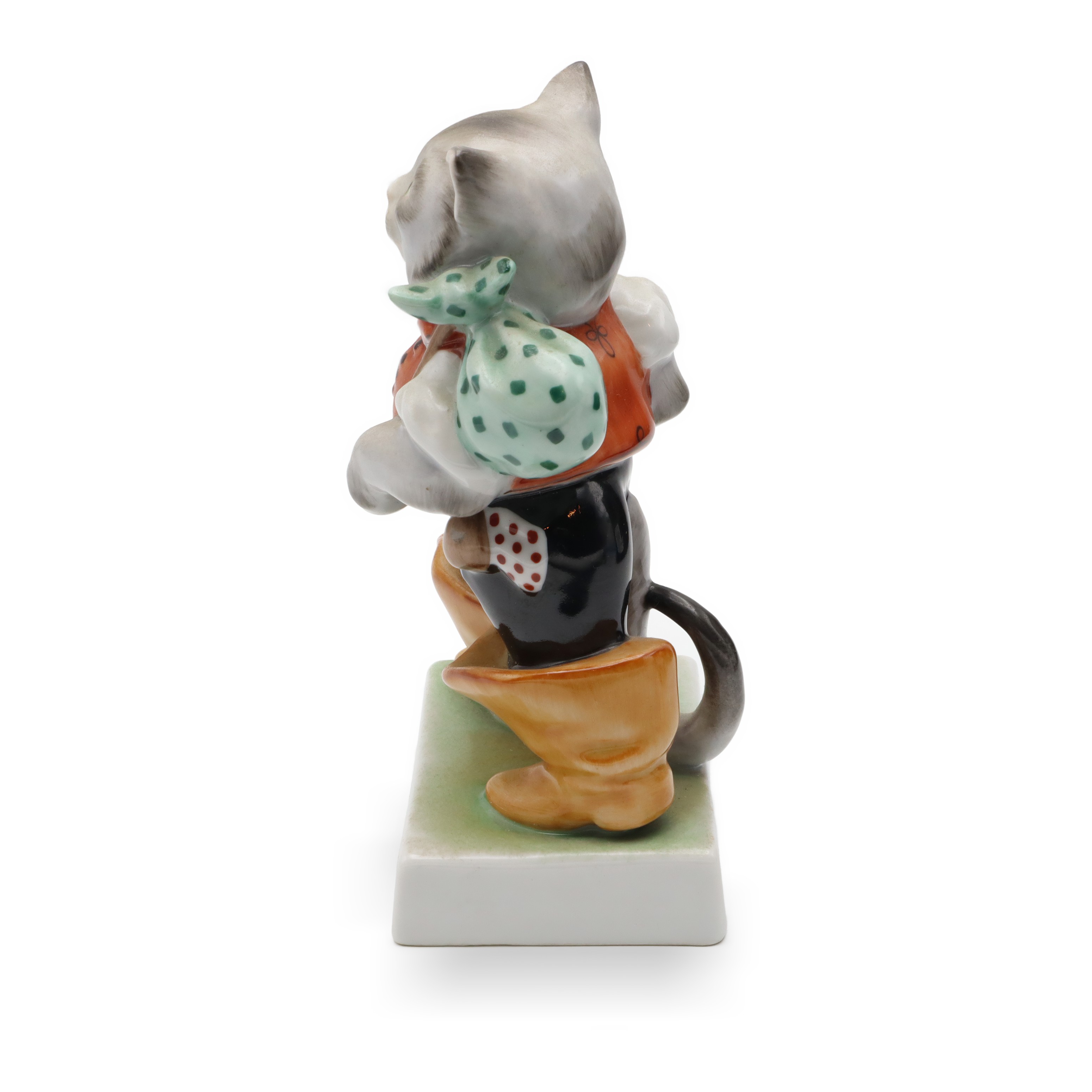 Puss In Boots Herend Porcelain Figurine Detailed View Thumbnail for Puss In Boots Herend Porcelain Figurine, Cat Sculpture, Cat Collectible, Vintage Herend Cat Statue Hand Painted, Ceramic
