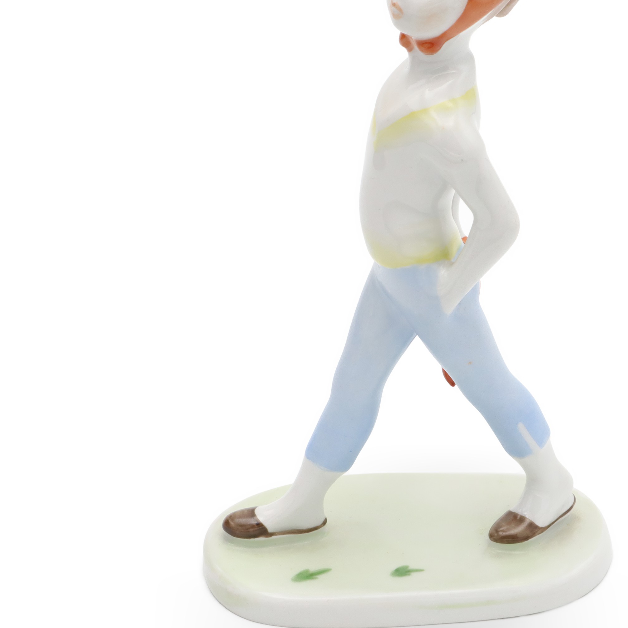 Vintage Hungarian Porcelain Aquincum Walking Girl Figurine, Hand Painted 1970s, Ceramic Collectible Sculpture