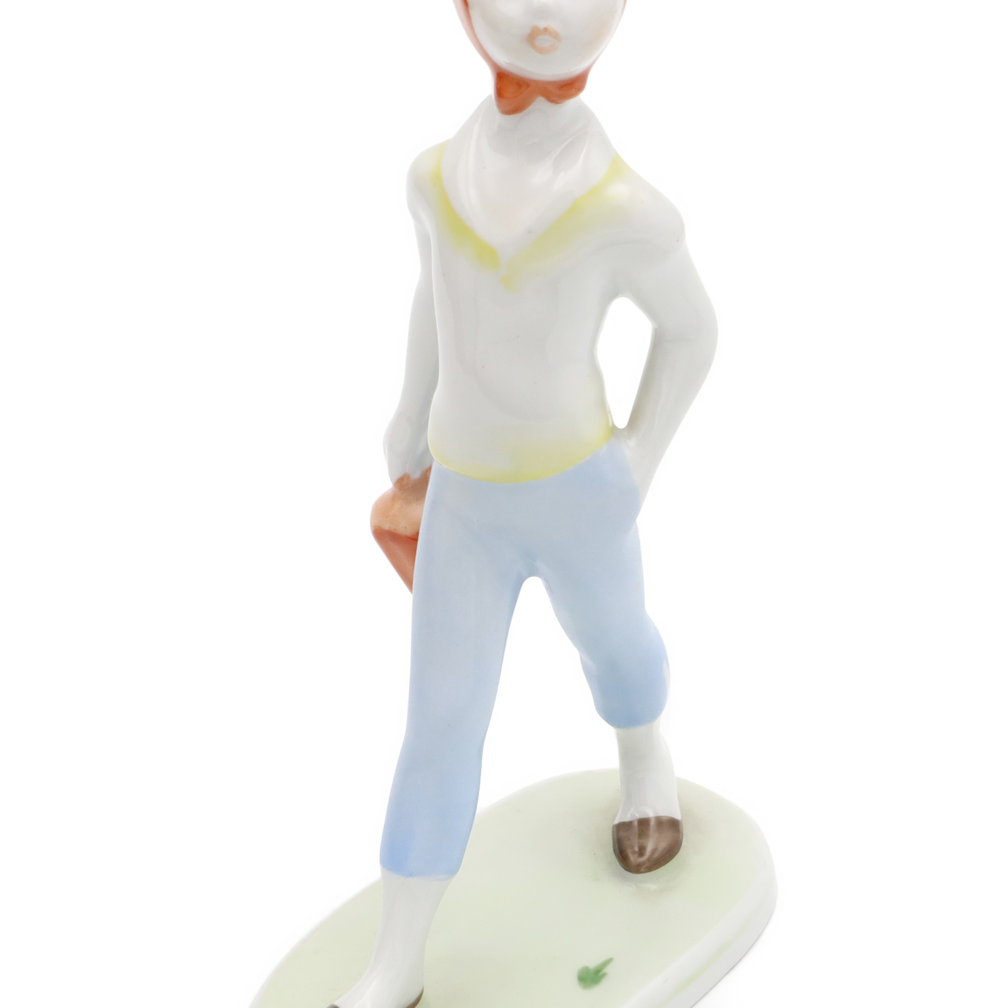 Vintage Hungarian Porcelain Aquincum Walking Girl Figurine, Hand Painted 1970s, Ceramic Collectible Sculpture