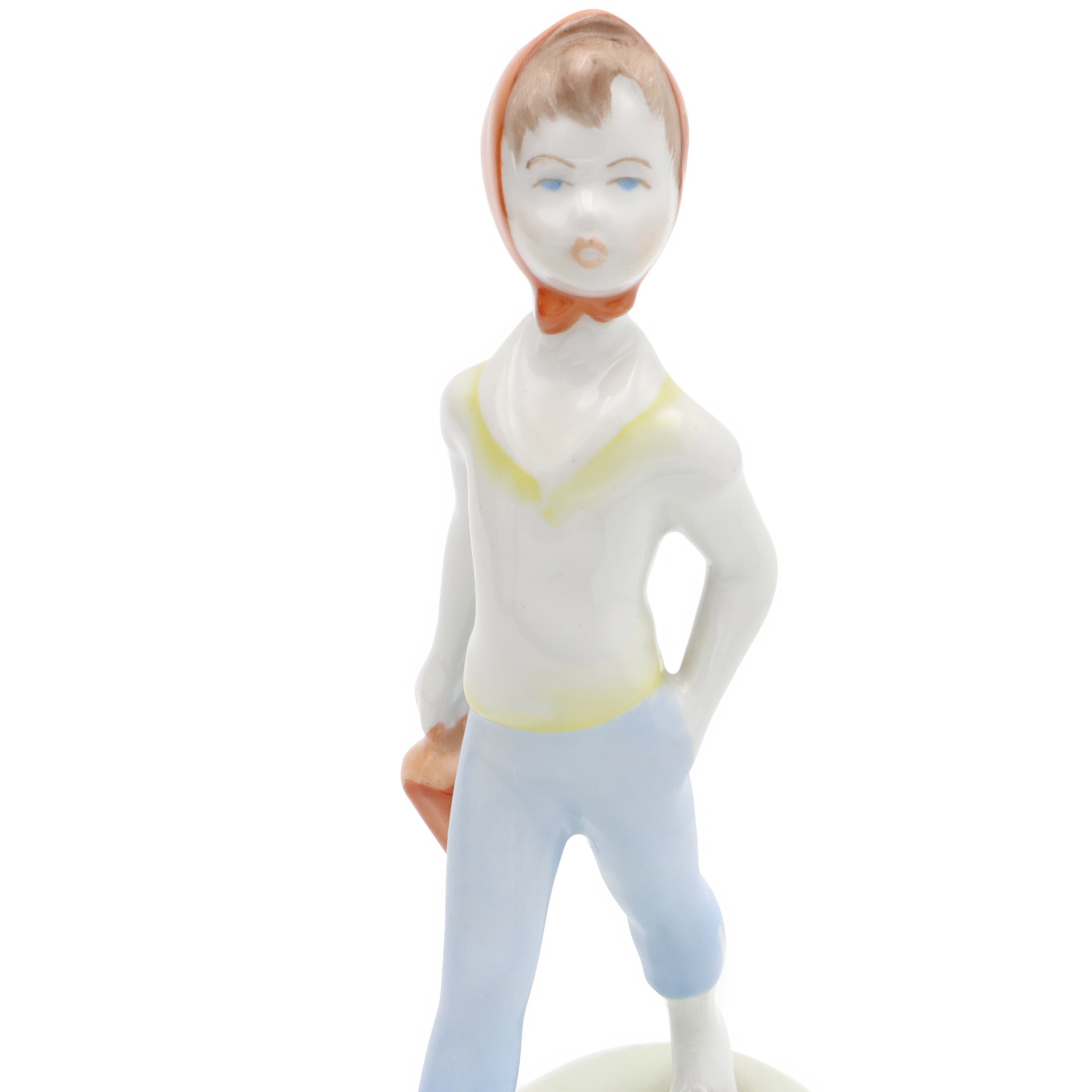 Vintage Hungarian Porcelain Aquincum Walking Girl Figurine, Hand Painted 1970s, Ceramic Collectible Sculpture