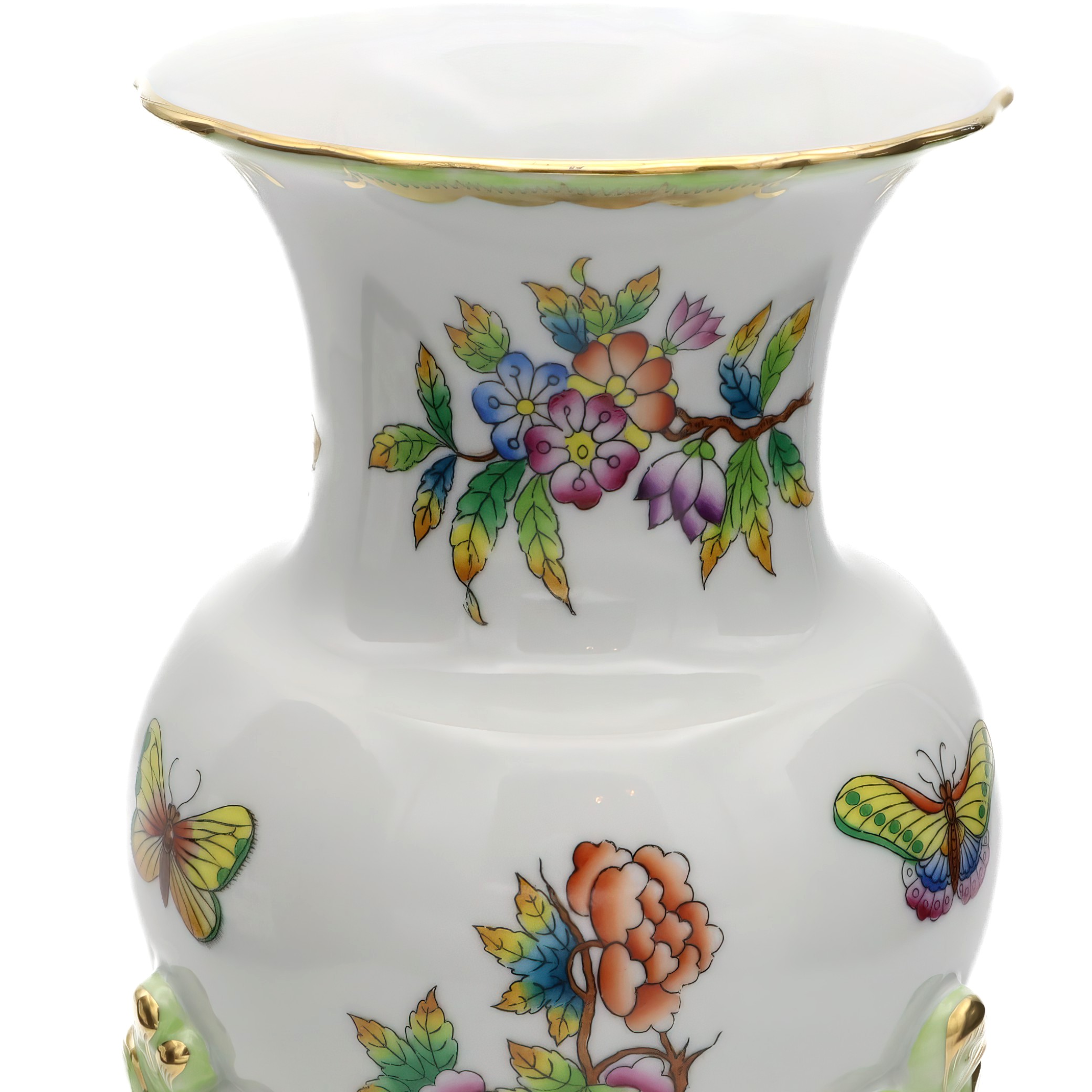 Herend Victoria Footed Vase Detailed View – Hand-Painted Antique Hungarian Porcelain Centerpiece Thumbnail for Herend Victoria Footed Vase, Antique Hand-painted Floral Porcelain Centerpiece, Hungarian Vintage Home Decor.