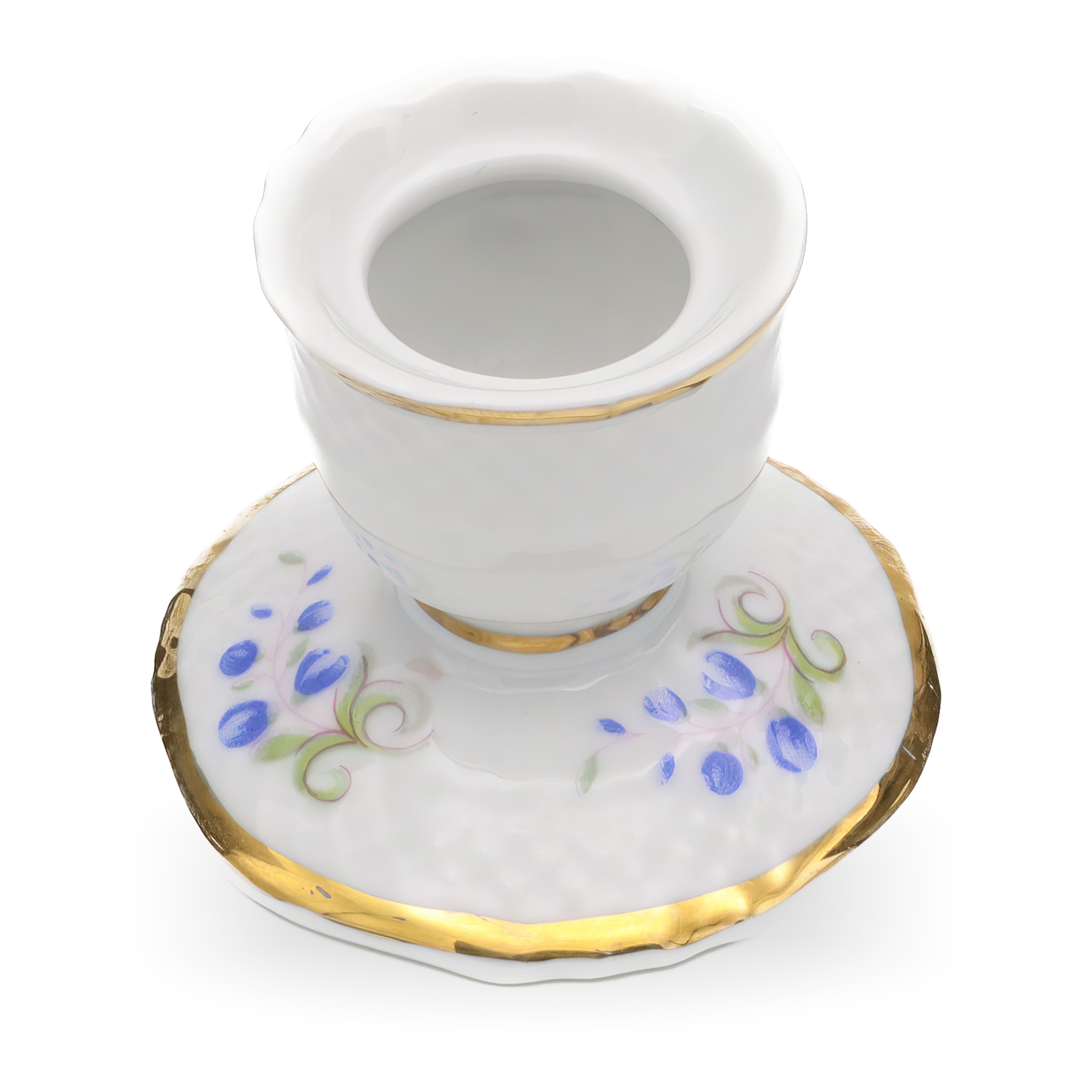 Hollohaza Candle Holder Detailed View Handcrafted Porcelain Art Deco Style Vintage Decor Thumbnail for Hollohaza Candle Holder, Handcrafted Porcelain Art Deco Style, Set Of Three, Vintage Porcelain Decor