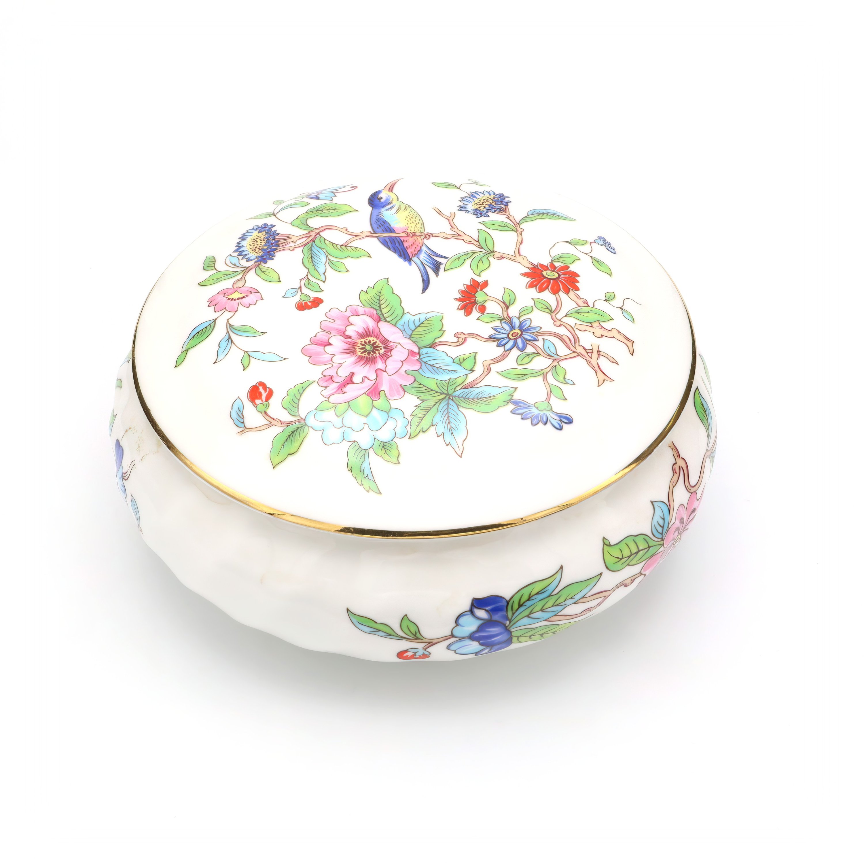 Pembroke Trinket Tray, Vintage Jewelry Box, Pembroke Trinket Box With Ornate Detailing And Box With Lid Gold Trim