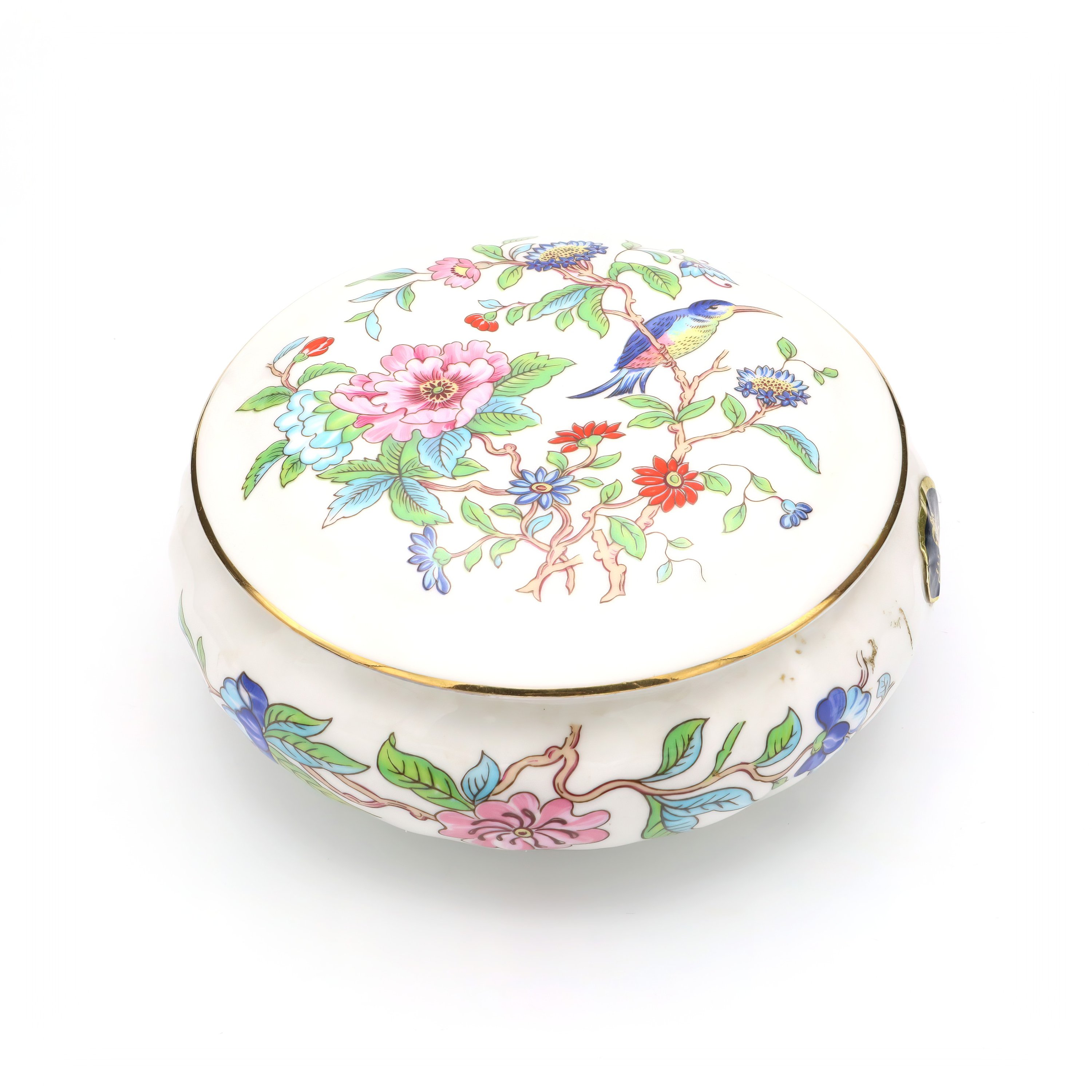 Pembroke Trinket Tray, Vintage Jewelry Box, Pembroke Trinket Box With Ornate Detailing And Box With Lid Gold Trim