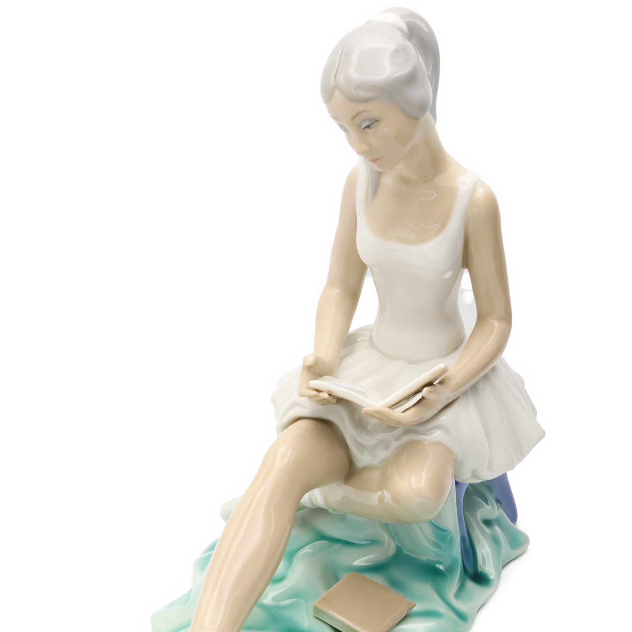 Ballerina Porcelain Doll, Hand Made Tengra Vintage Collectible Figurine