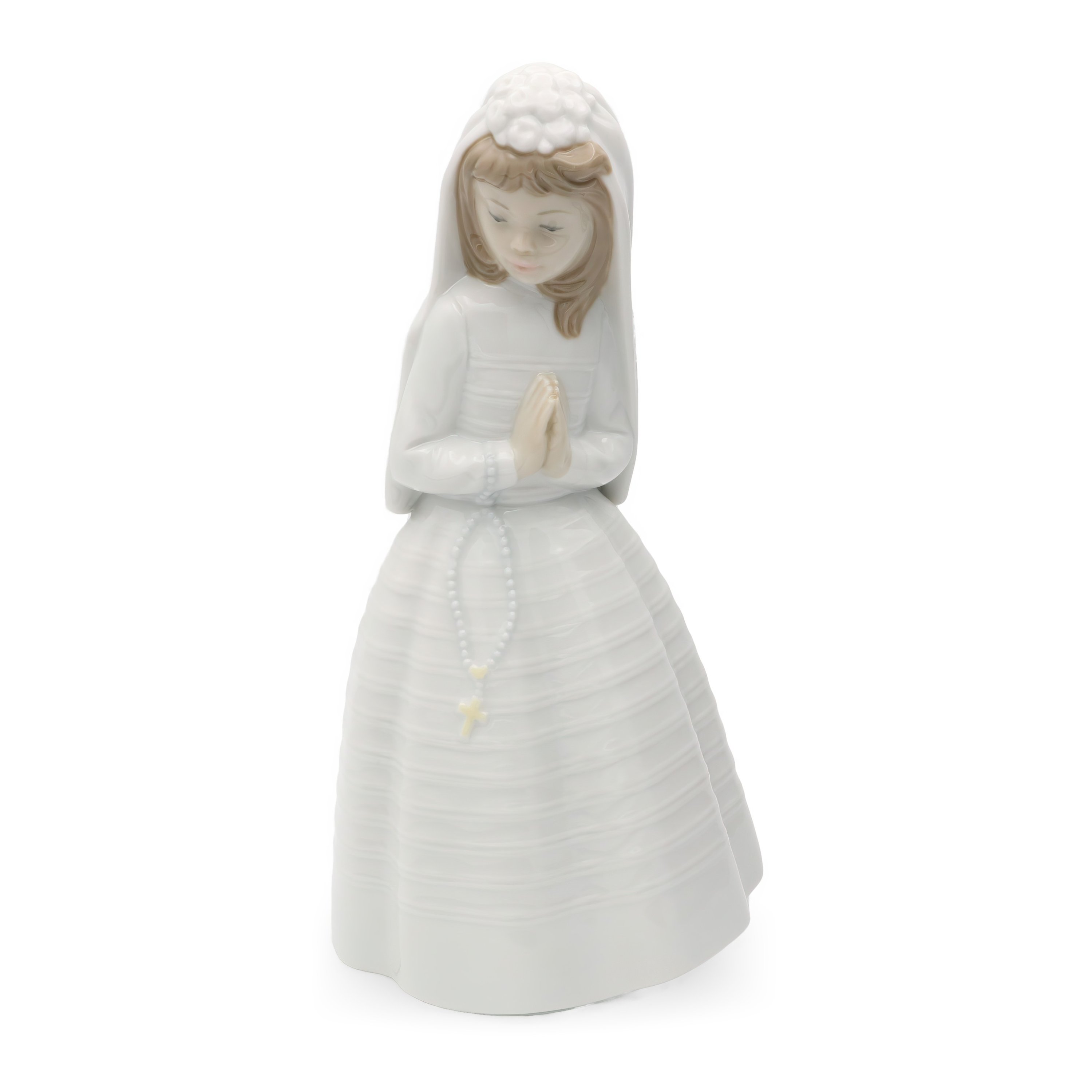 Lladro NAO First Communion, Girl Dressed In White, Porcelain Figurine Praying Girl, Limited Edition Collectible, Elegant Religious Decor, Gift For Faith Milestones
