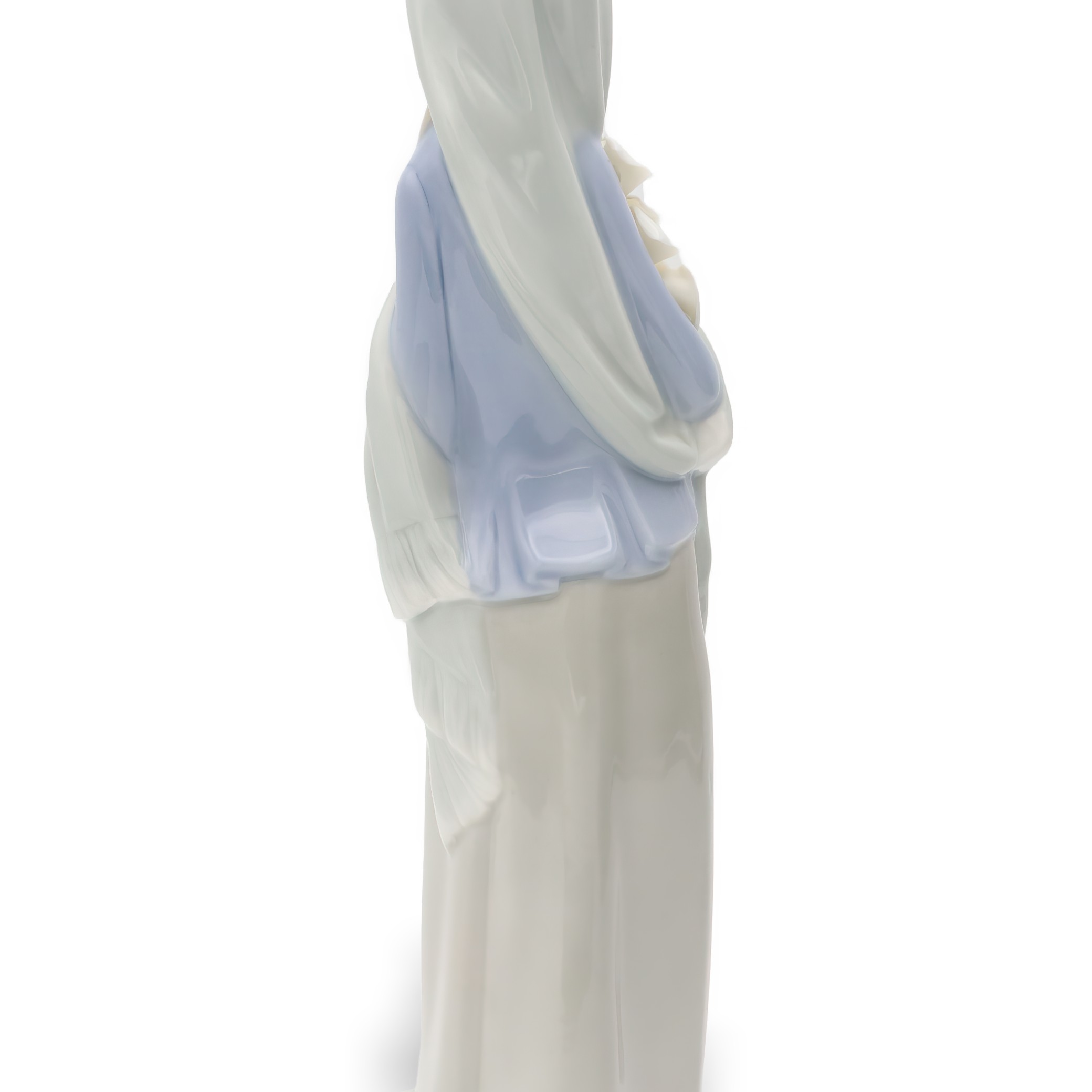 Lladro Veiled Lady With Lilies, Girl With Flowers, Vintage Hand-Painted Porcelain
