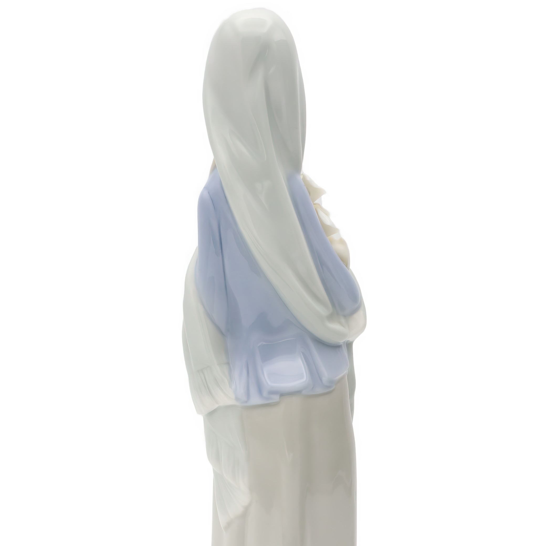 Lladro Veiled Lady With Lilies, Girl With Flowers, Vintage Hand-Painted Porcelain