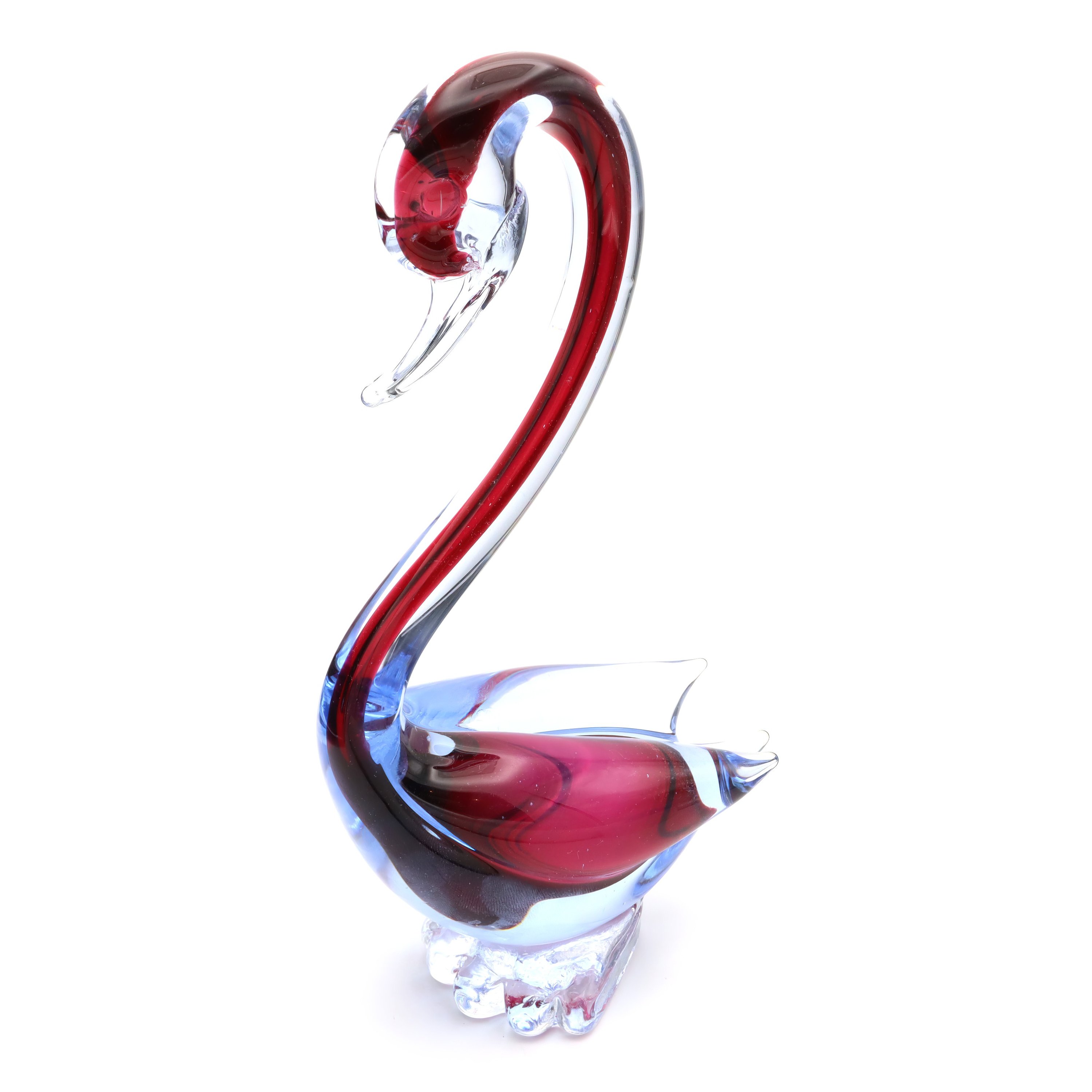 Murano Glass Purple Swan, Blown Glass, Original Italian Treasure, Exquisite Collectible Art Piece