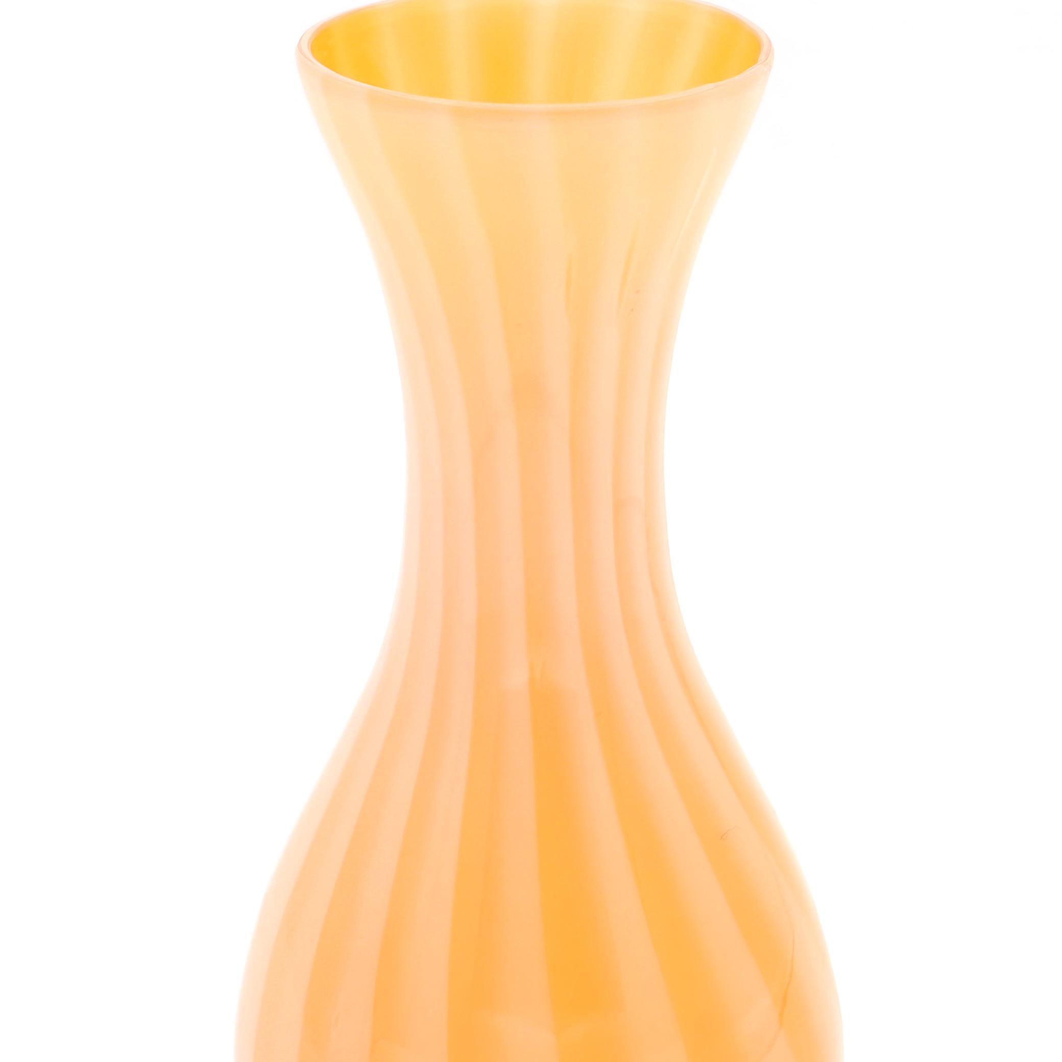 Murano Glass Yellow Vase, 1980s Vintage Hand Made, Original Italian, Exquisite Home Décor Accent, Collectible Art Glass Masterpiece