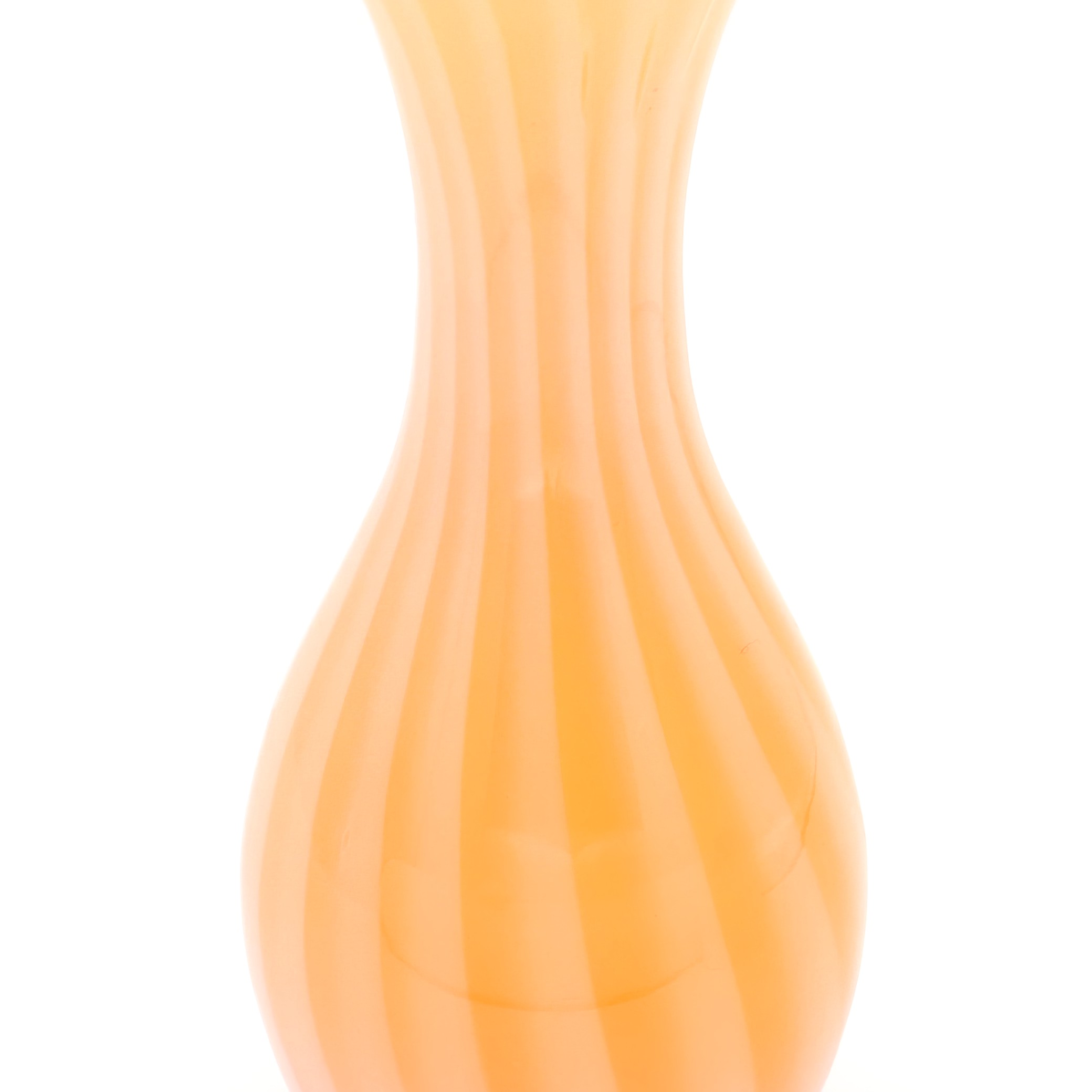 Murano Glass Yellow Vase, 1980s Vintage Hand Made, Original Italian, Exquisite Home Décor Accent, Collectible Art Glass Masterpiece