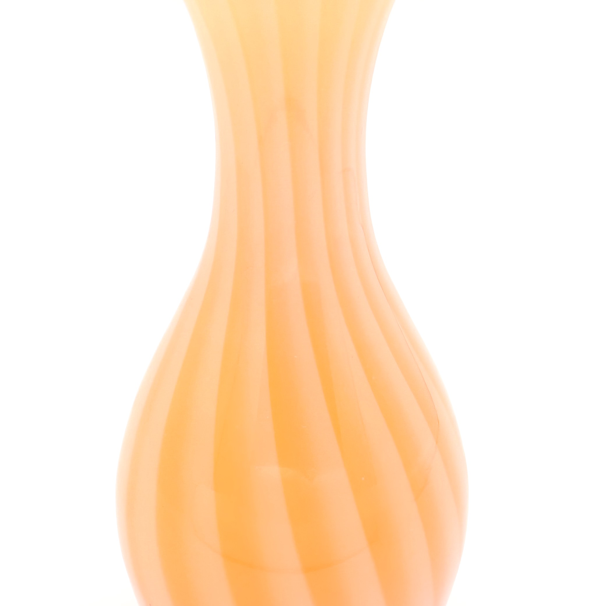 Murano Glass Yellow Vase, 1980s Vintage Hand Made, Original Italian, Exquisite Home Décor Accent, Collectible Art Glass Masterpiece